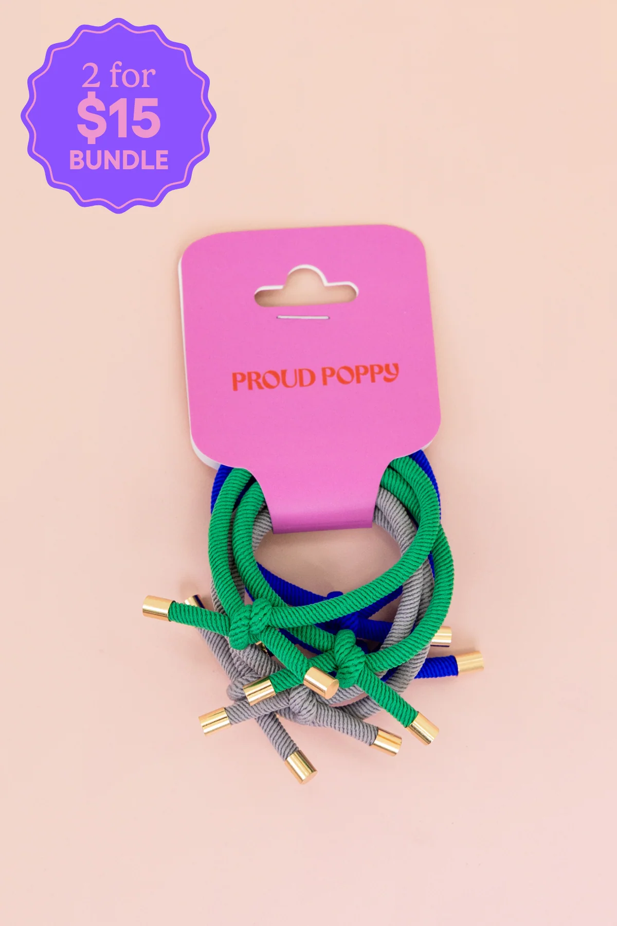 6 Pack Hair Ties in Dark Forest - Image 3