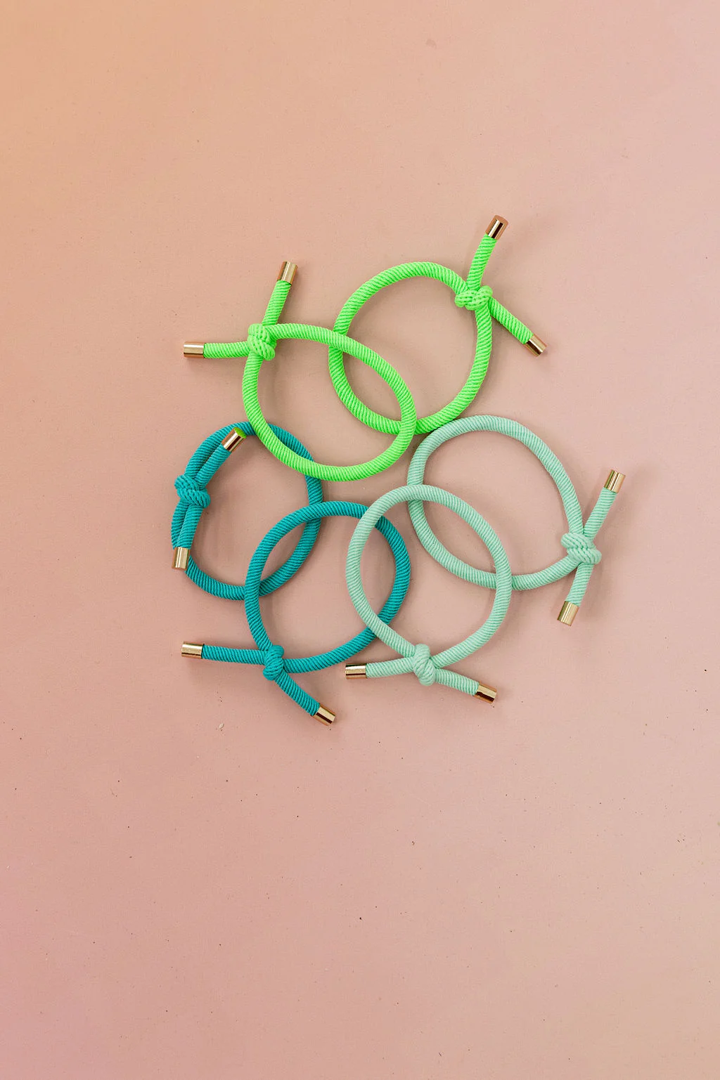 6 Pack Hair Ties in Green - Image 6