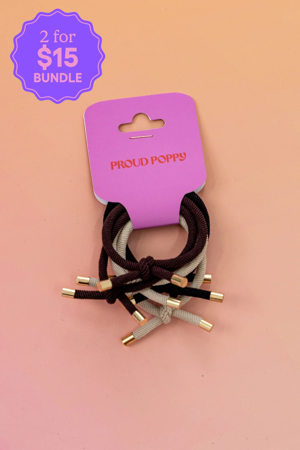 6 Pack Hair Ties in Neutrals - Image 3