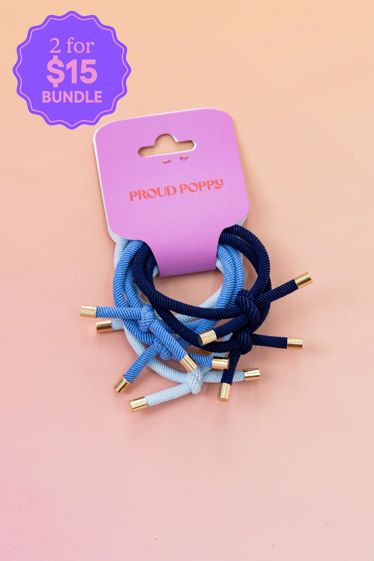 6 Pack Hair Ties in Ocean Colours - Image 3