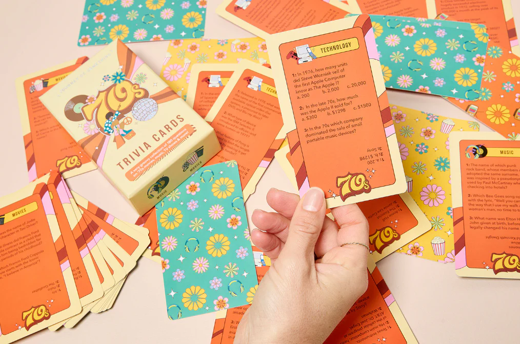 70's Trivia Cards Game