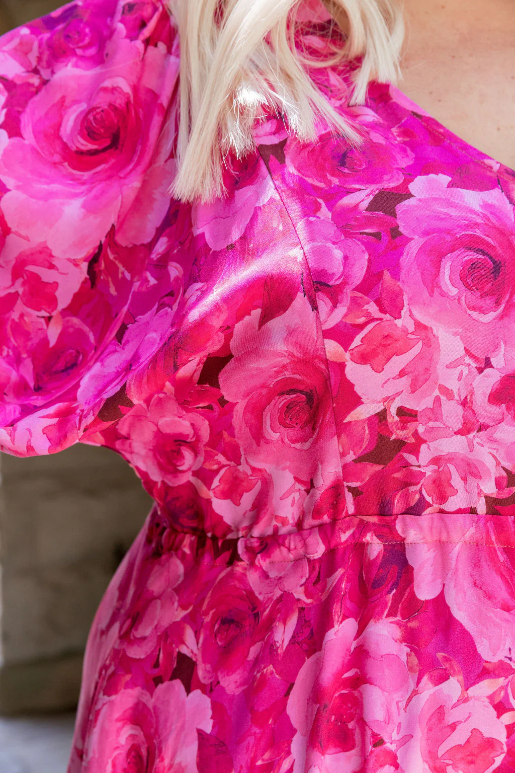 Addison Maxi Dress In Pink Roses - Image 9