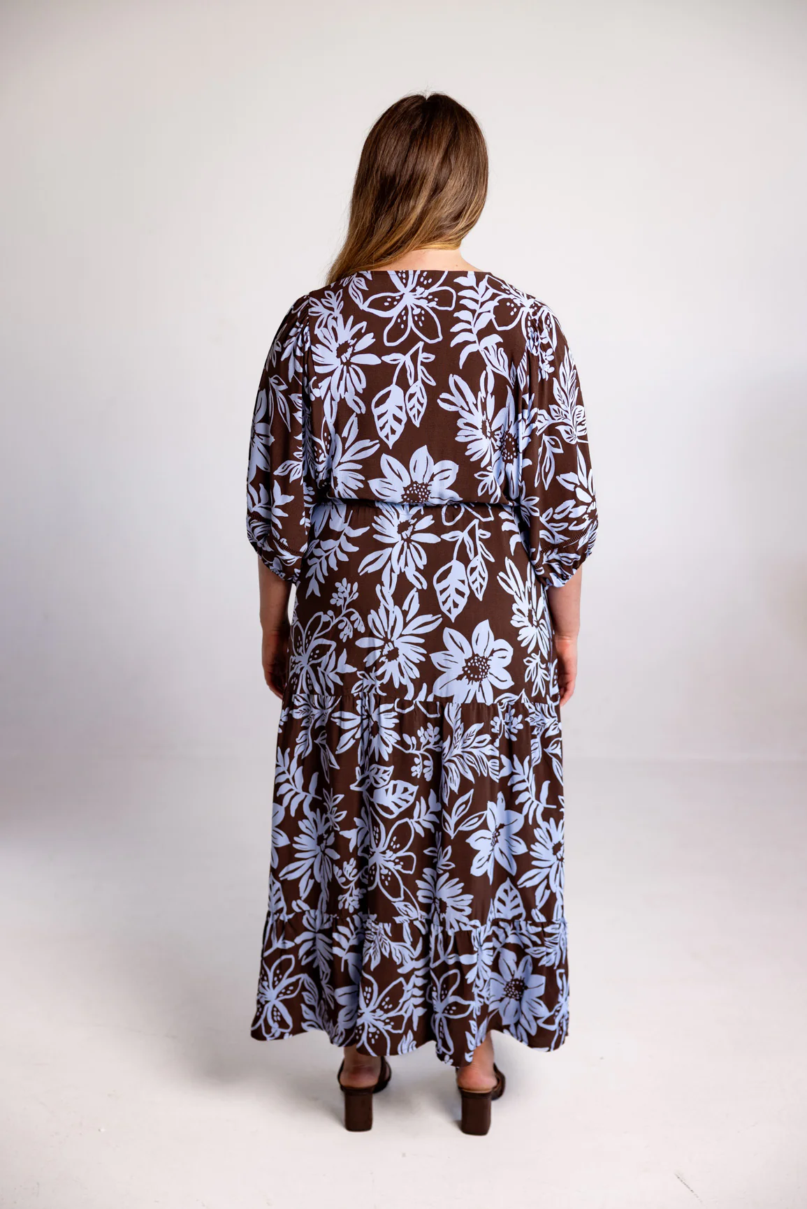Addison Maxi Dress in Blue Lani Chocolate - Image 16