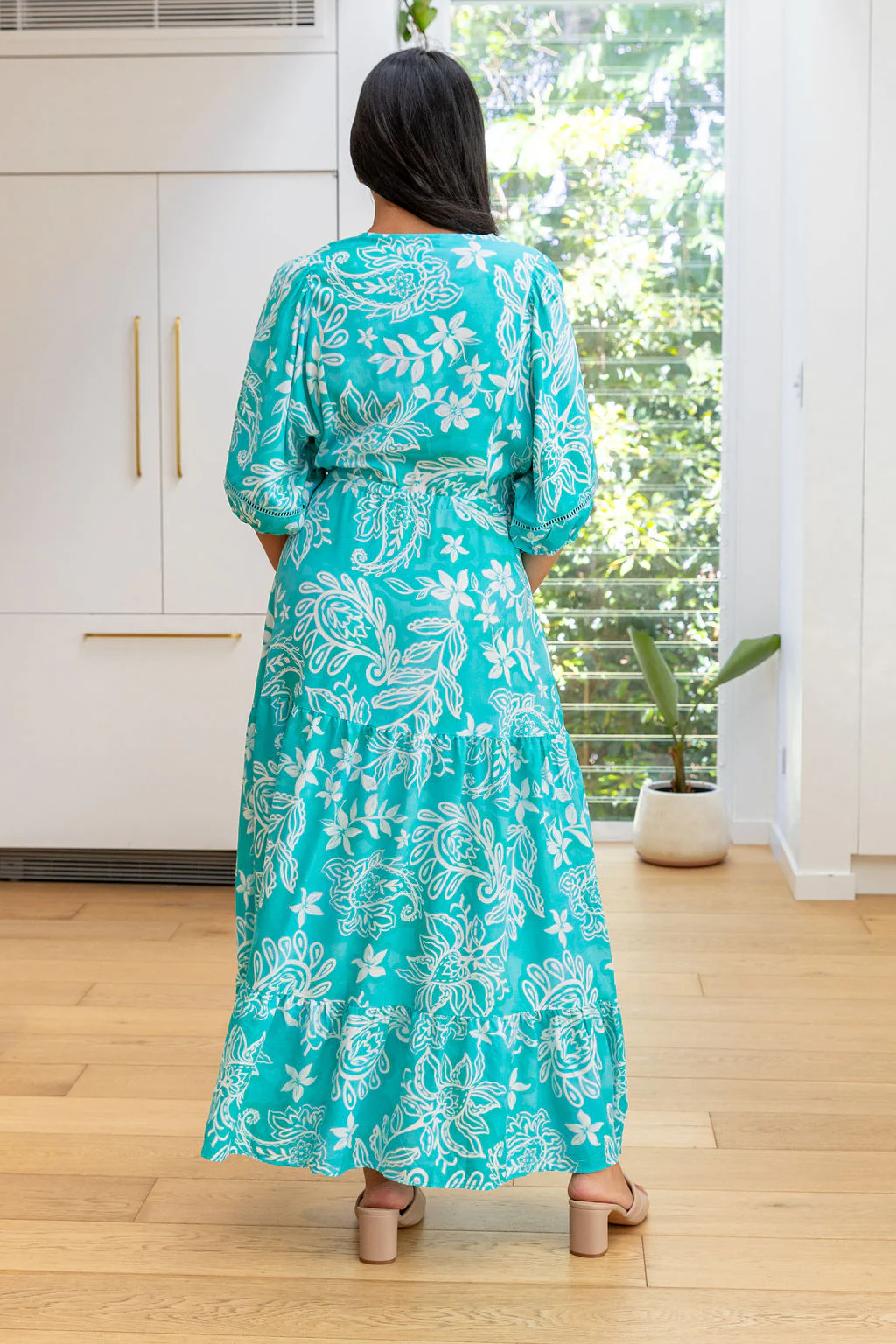 Addison Maxi Dress in Turquoise Paisley - Image 13
