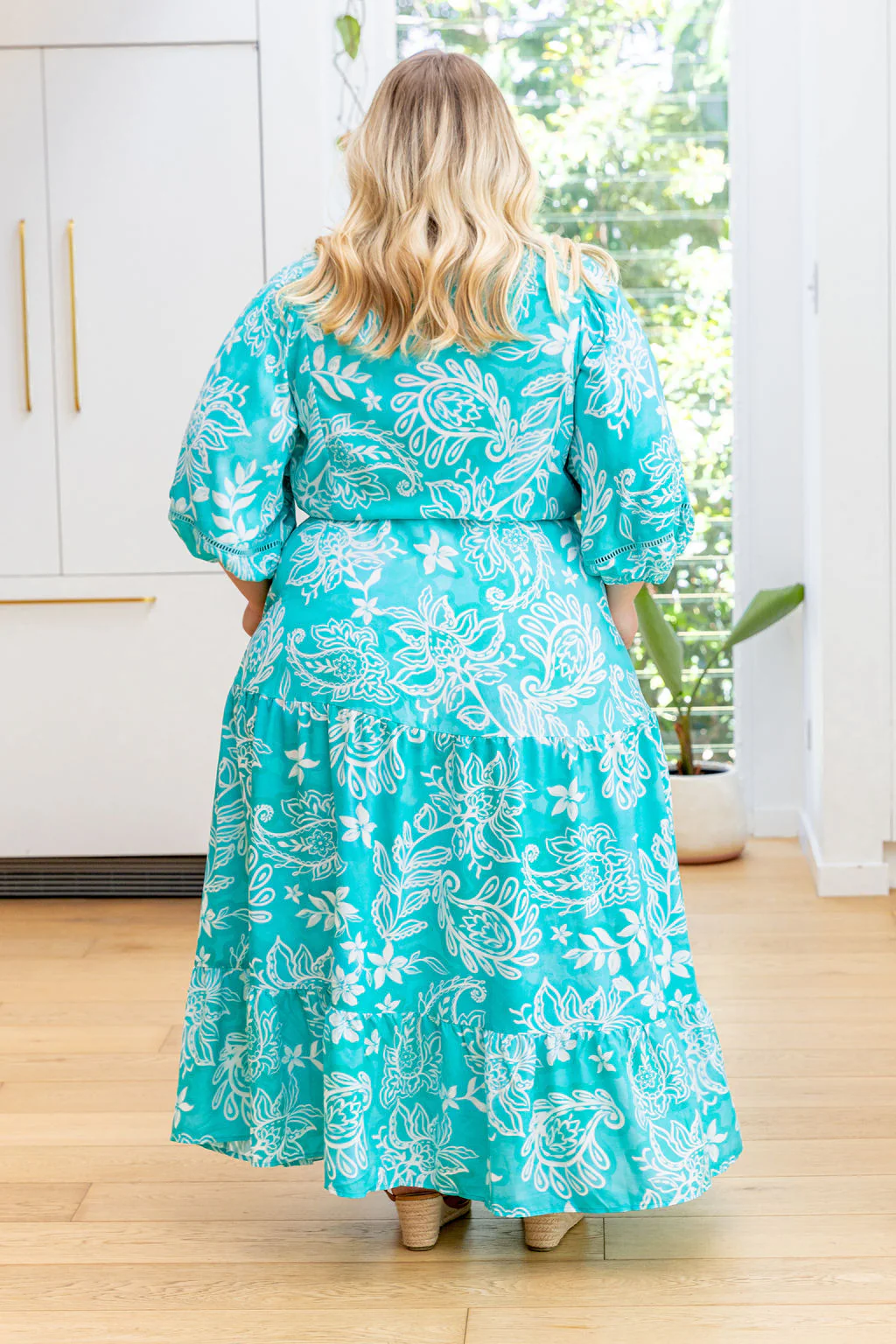 Addison Maxi Dress in Turquoise Paisley - Image 14