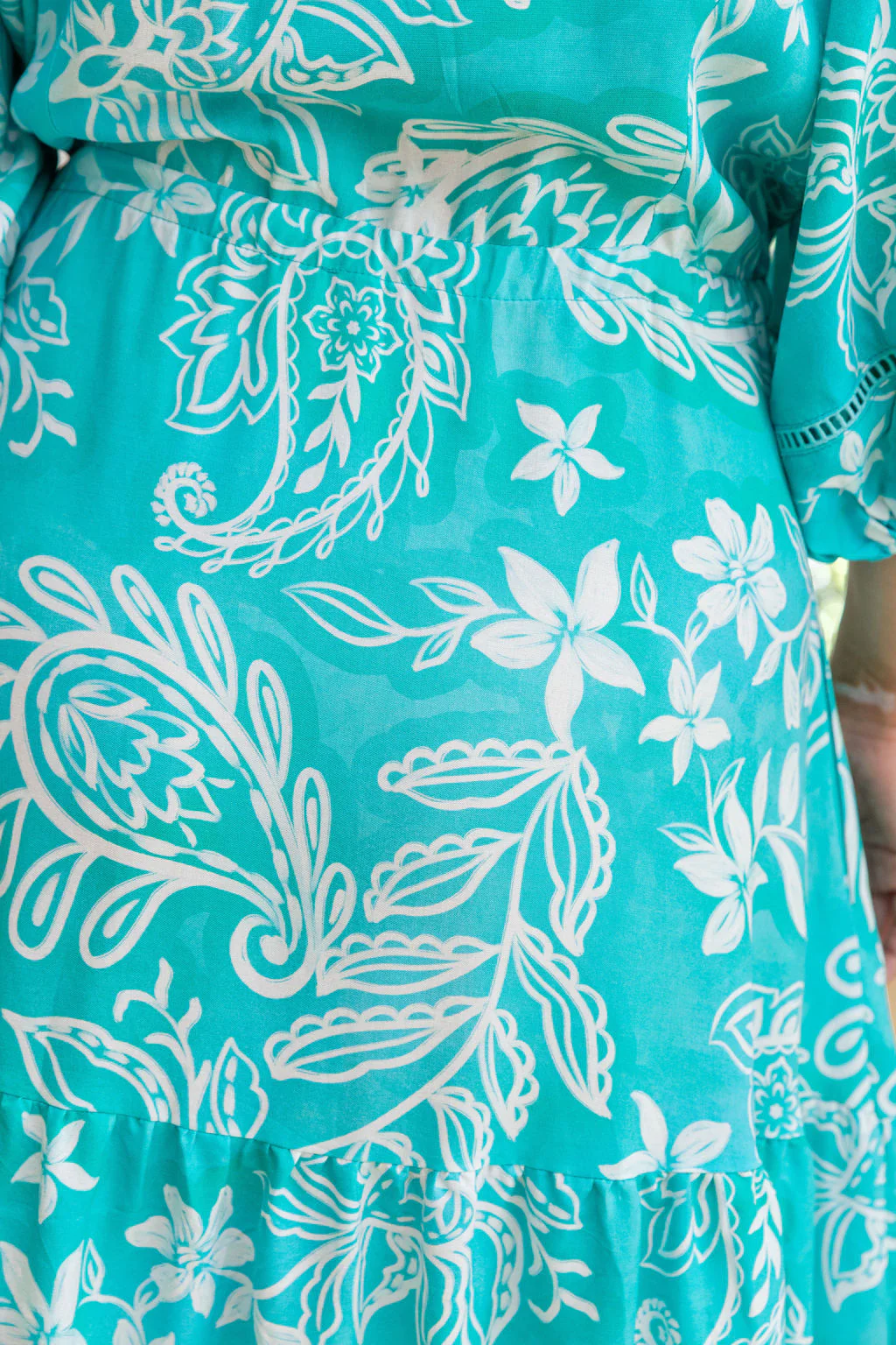 Addison Maxi Dress in Turquoise Paisley - Image 8