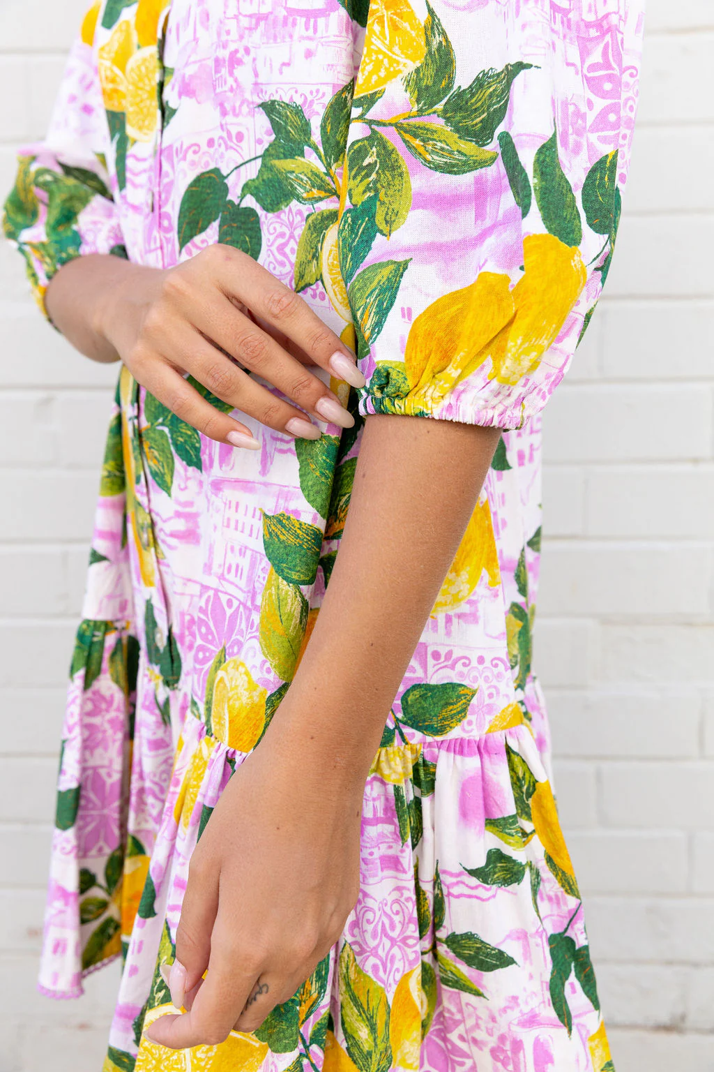 Kira Linen Blend Dress in Themis - Image 10