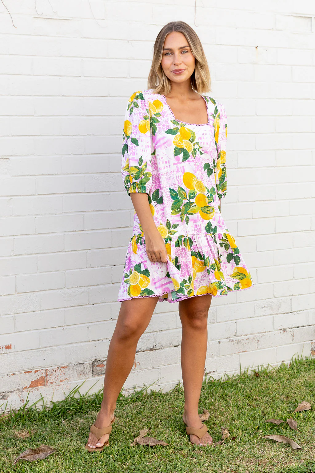 Kira Linen Blend Dress in Themis - Image 12