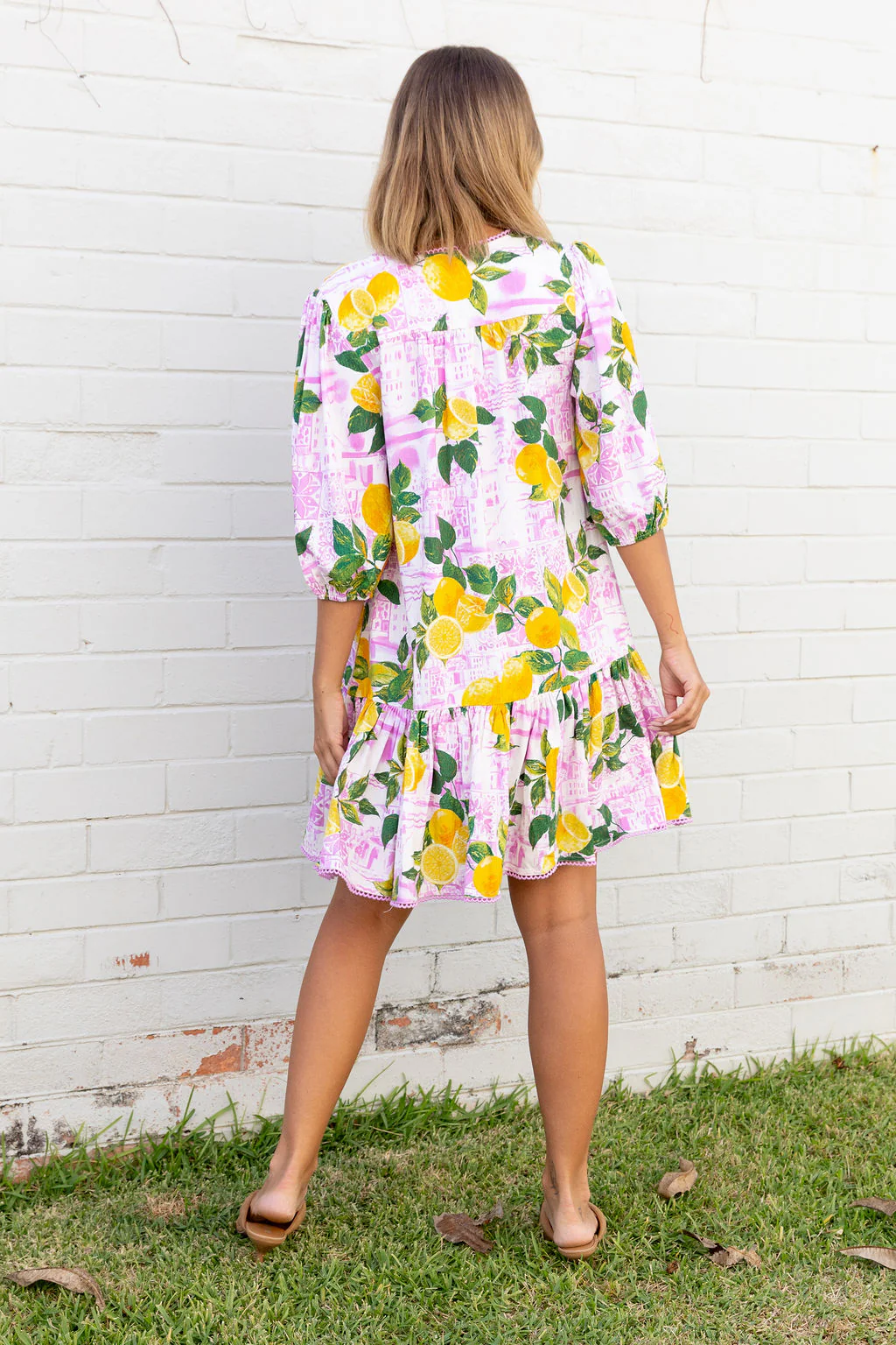 Kira Linen Blend Dress in Themis - Image 14