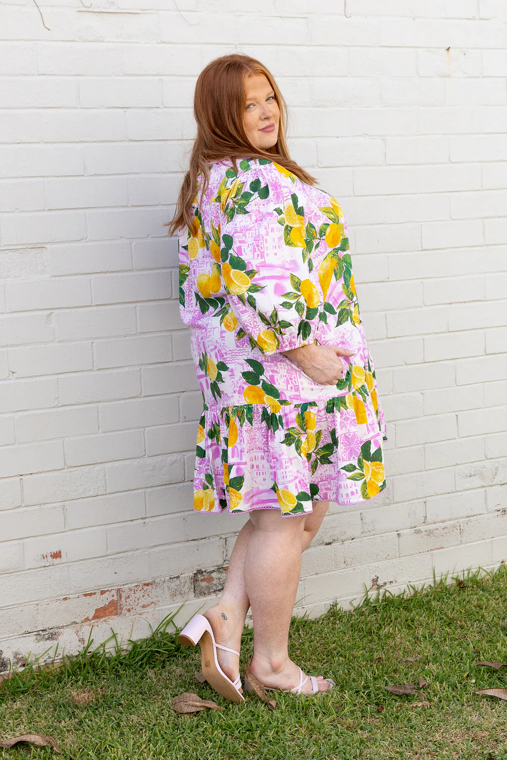 Kira Linen Blend Dress in Themis - Image 16