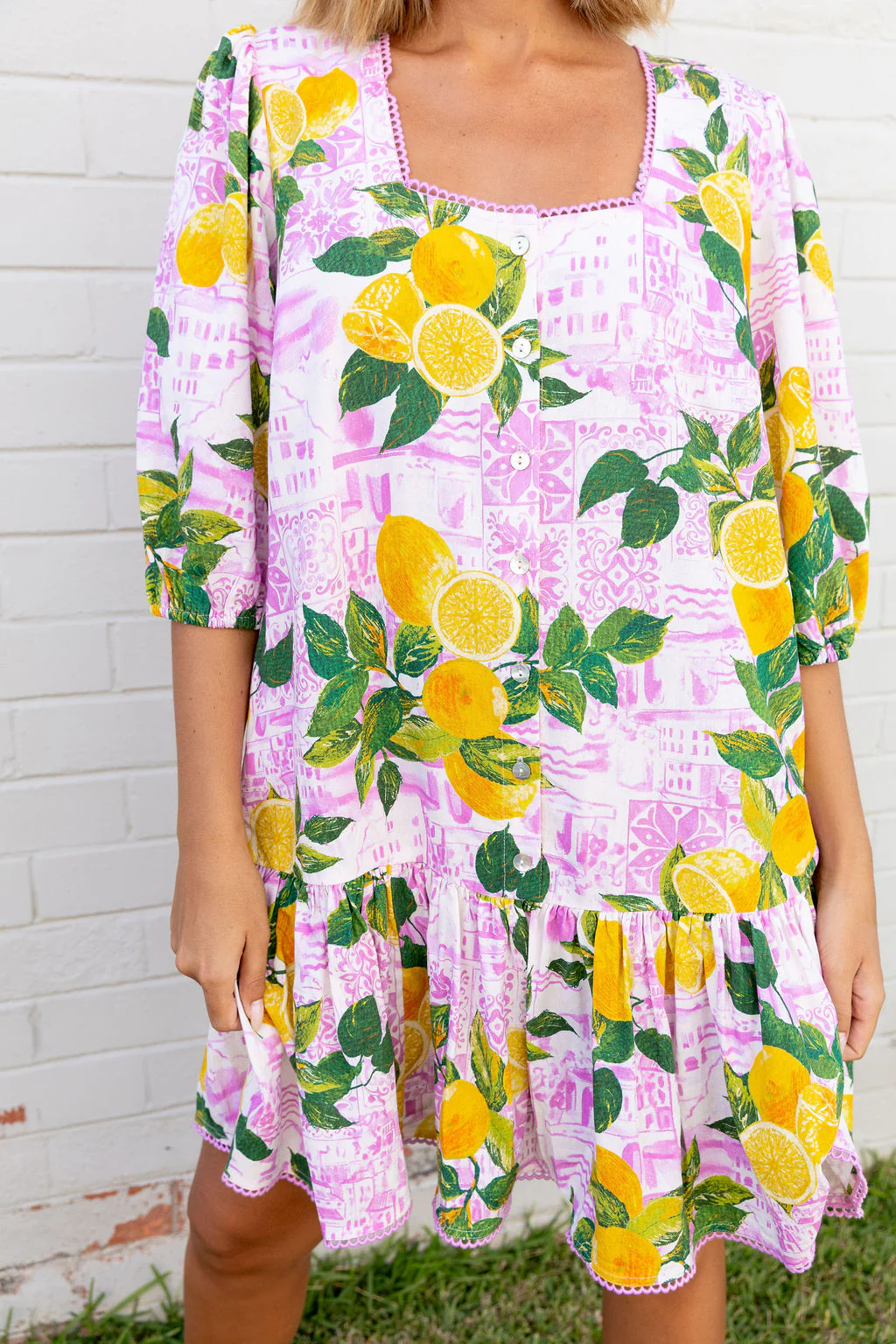 Kira Linen Blend Dress in Themis - Image 3