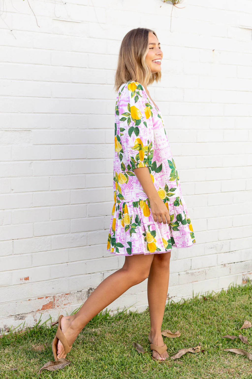 Kira Linen Blend Dress in Themis - Image 4