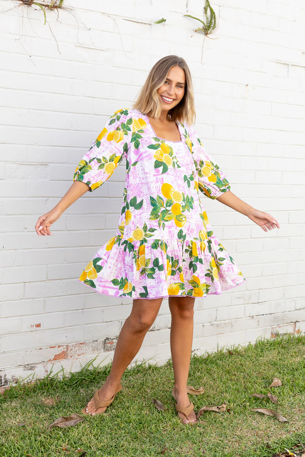 Kira Linen Blend Dress in Themis - Image 6