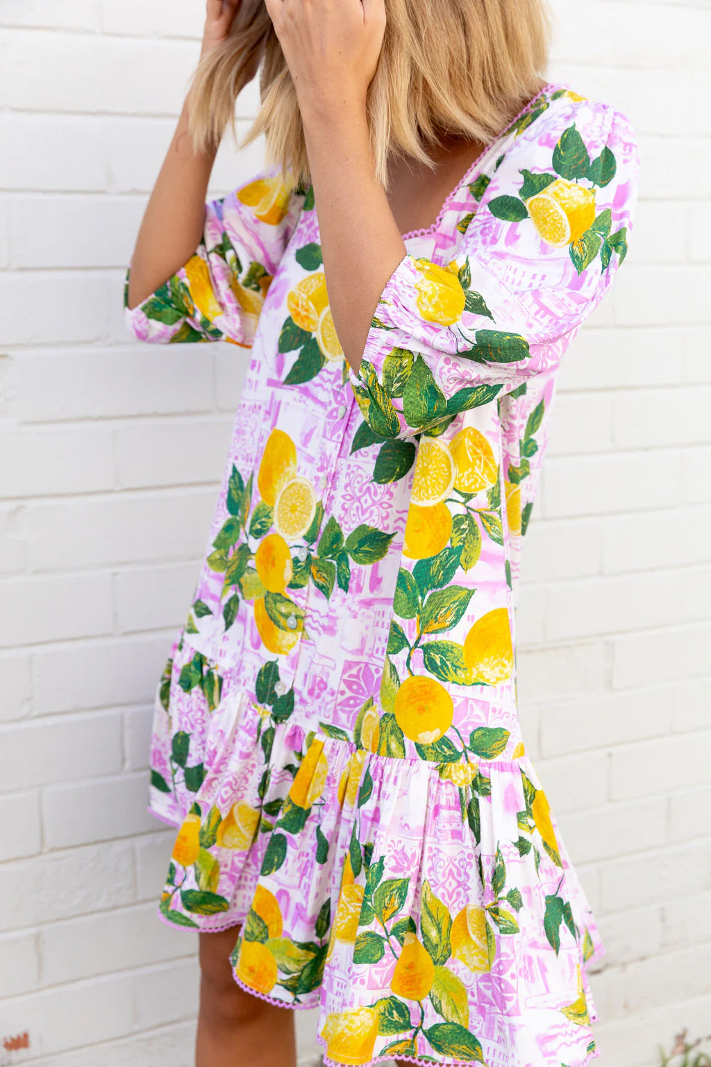 Kira Linen Blend Dress in Themis - Image 9