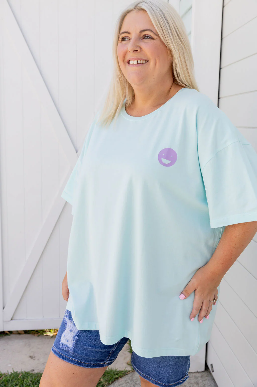 Alfie Oversized Tee in Chaos Blue by Kasey Rainbow - Image 10