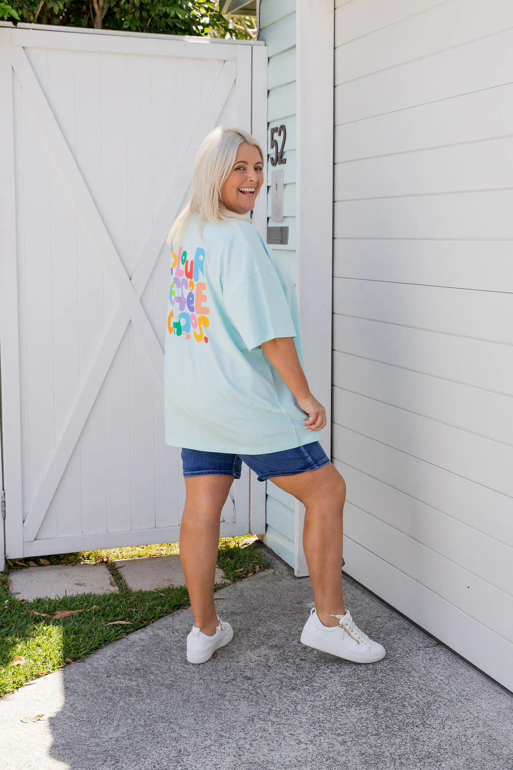 Alfie Oversized Tee in Chaos Blue by Kasey Rainbow - Image 3