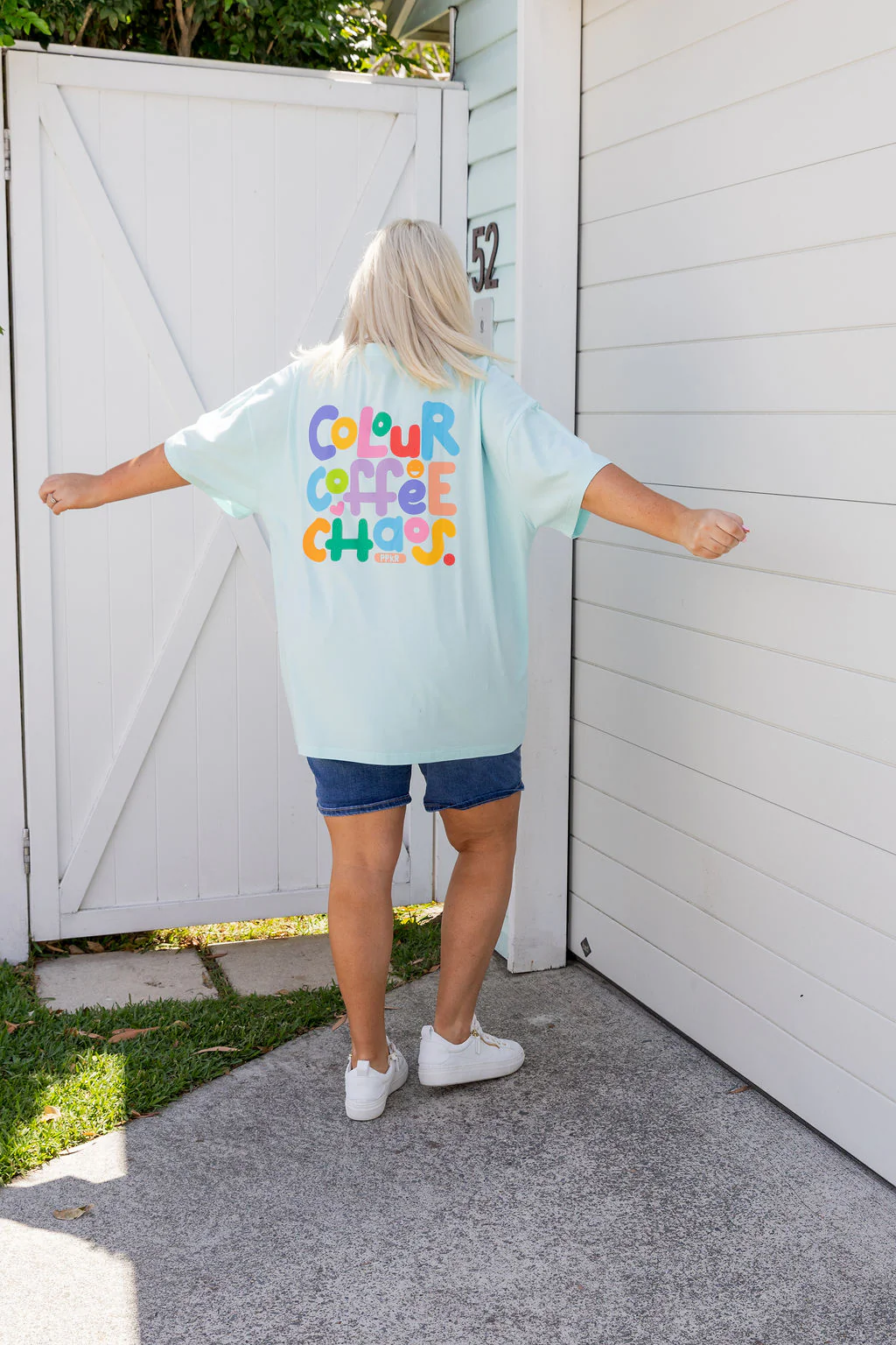 Alfie Oversized Tee in Chaos Blue by Kasey Rainbow - Image 5