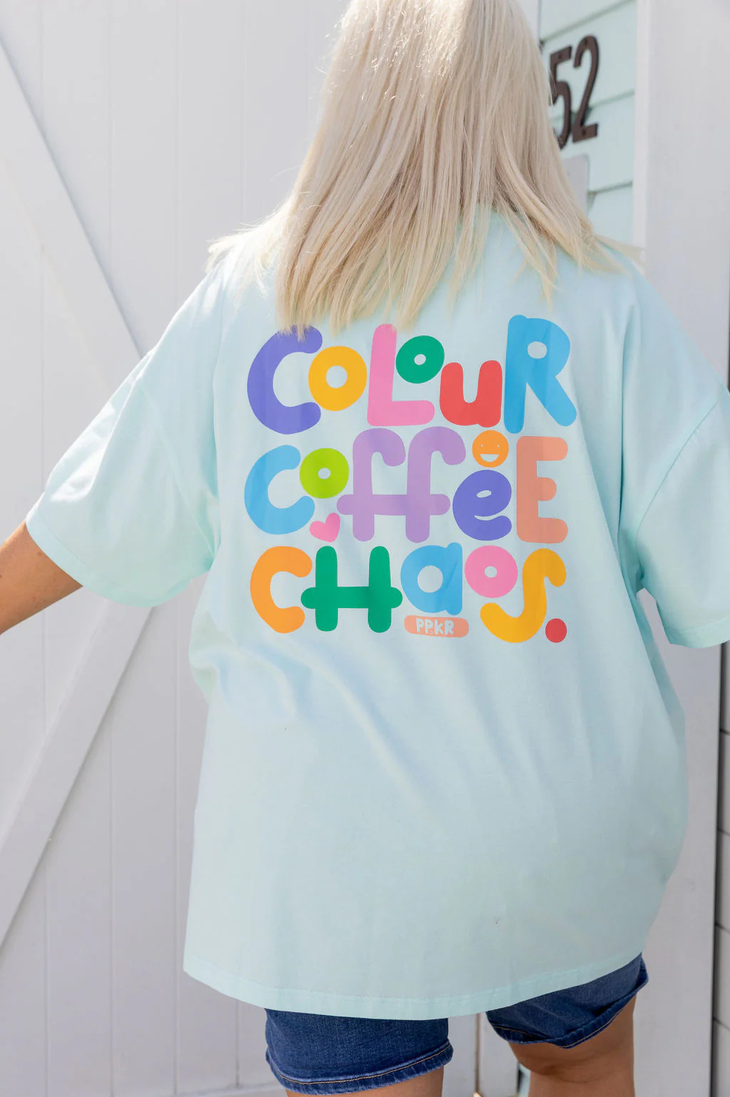 Alfie Oversized Tee in Chaos Blue by Kasey Rainbow - Image 6