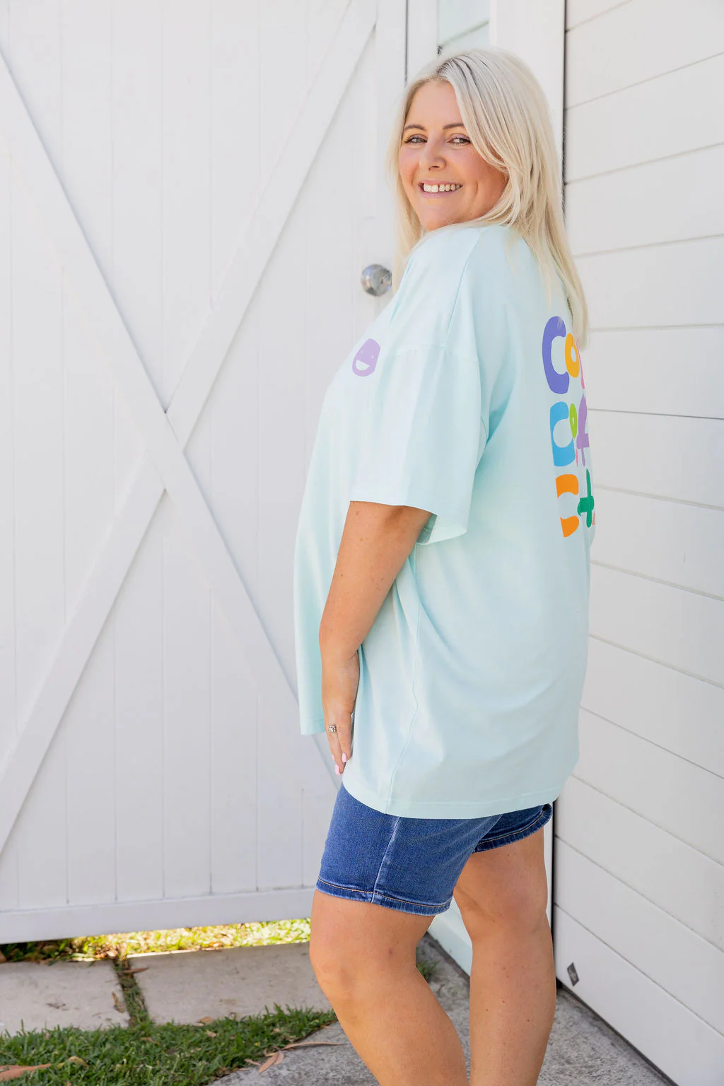 Alfie Oversized Tee in Chaos Blue by Kasey Rainbow - Image 9