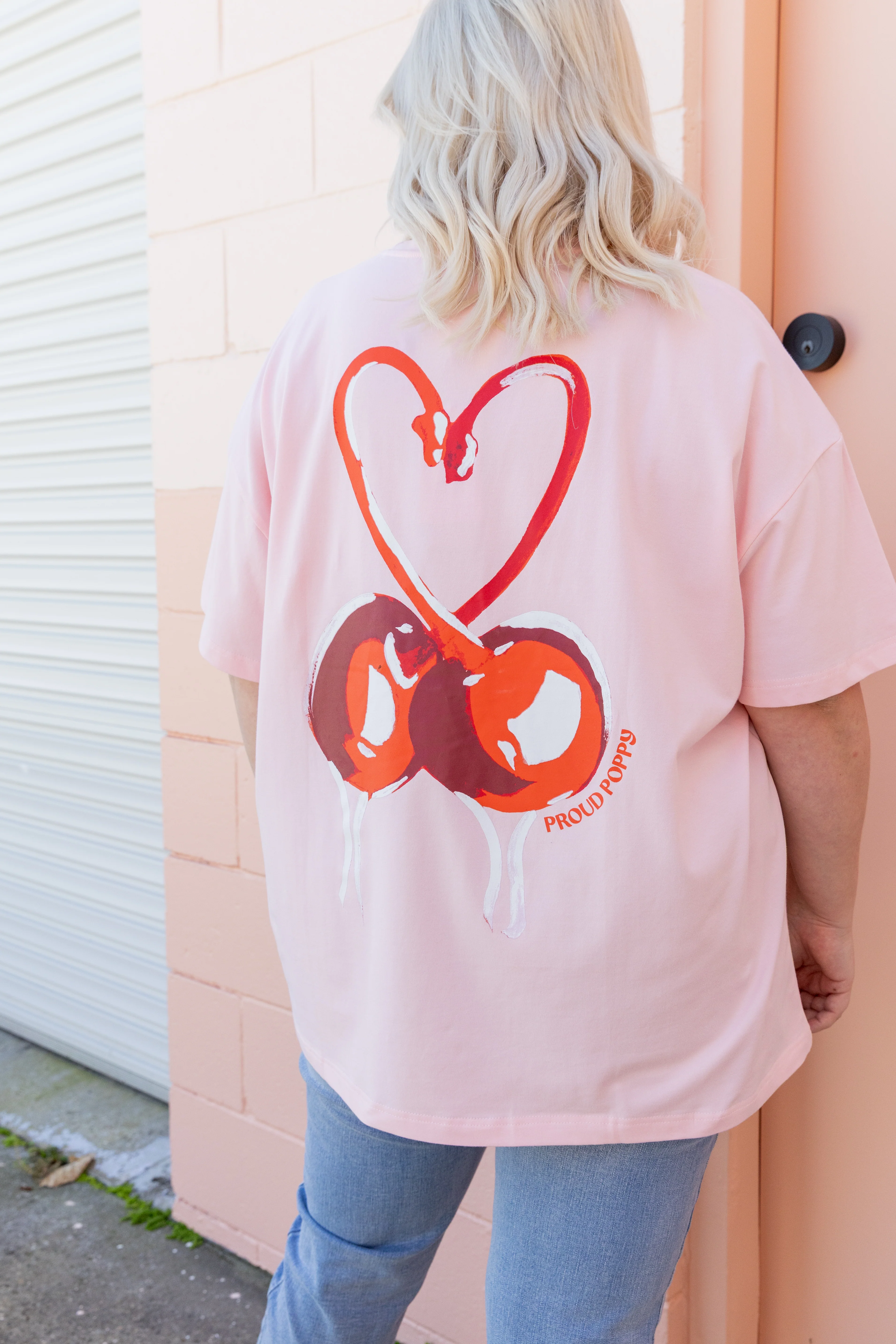 Alfie Oversized Tee in Cherry On Top - Image 4
