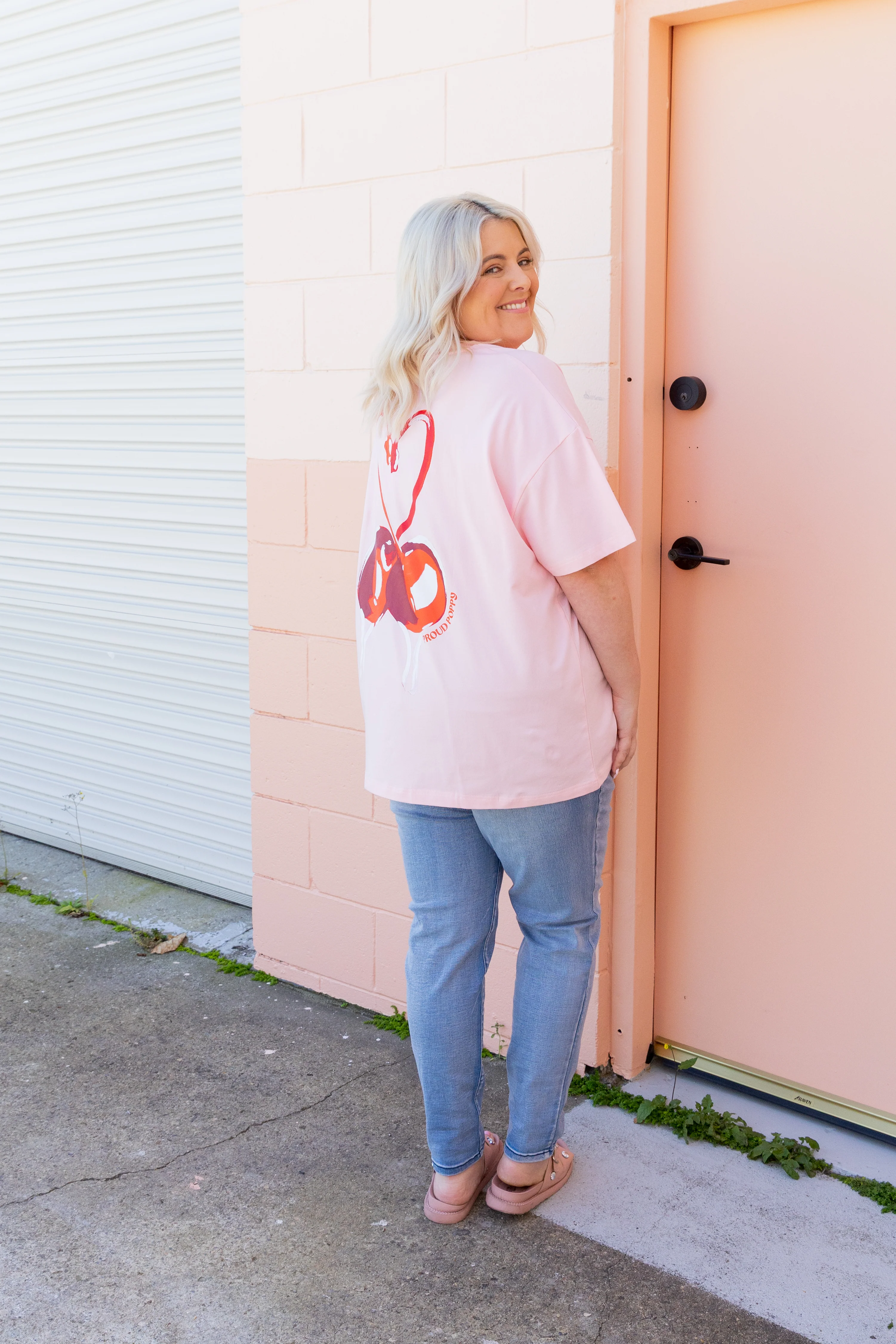 Alfie Oversized Tee in Cherry On Top - Image 8