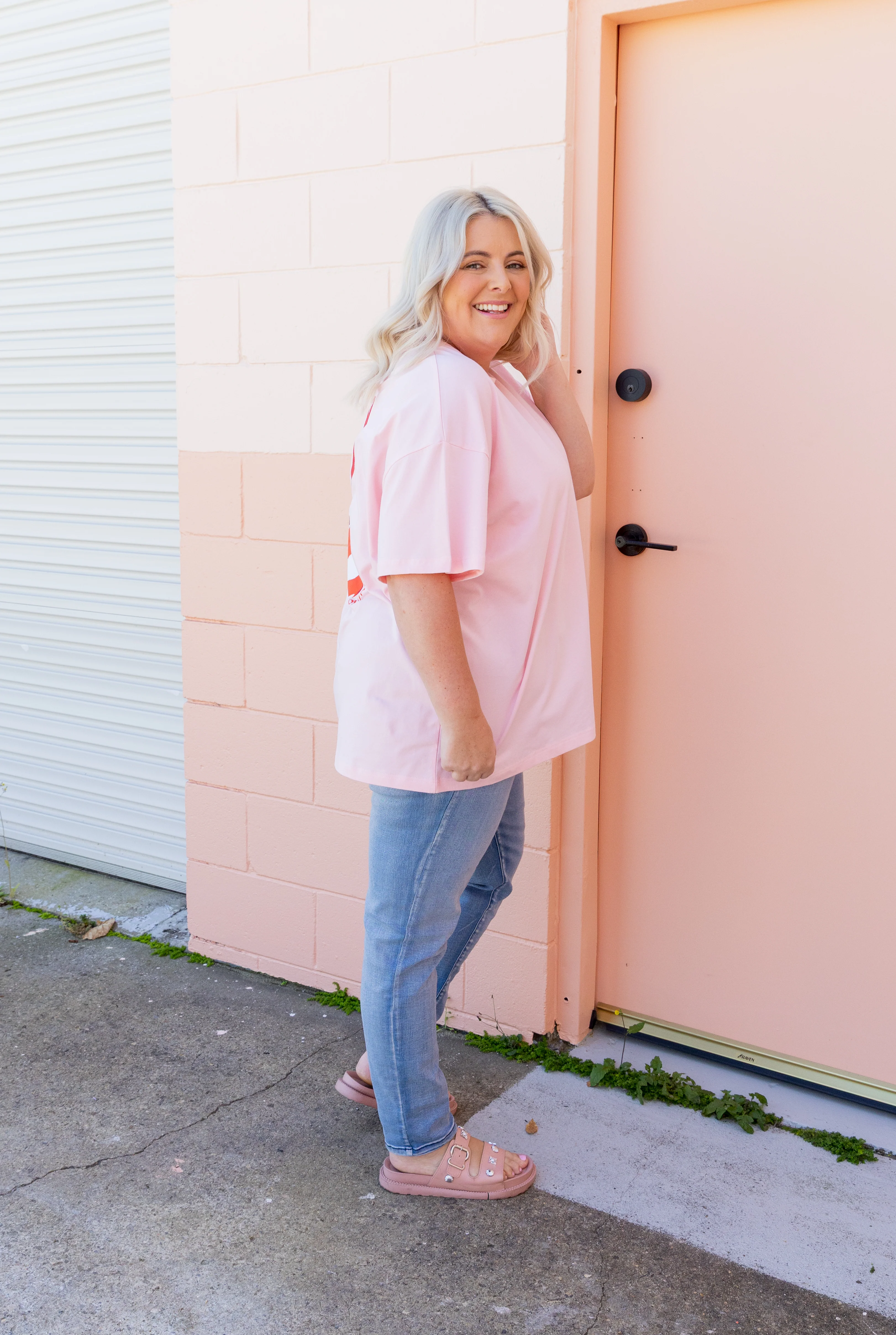 Alfie Oversized Tee in Cherry On Top - Image 9