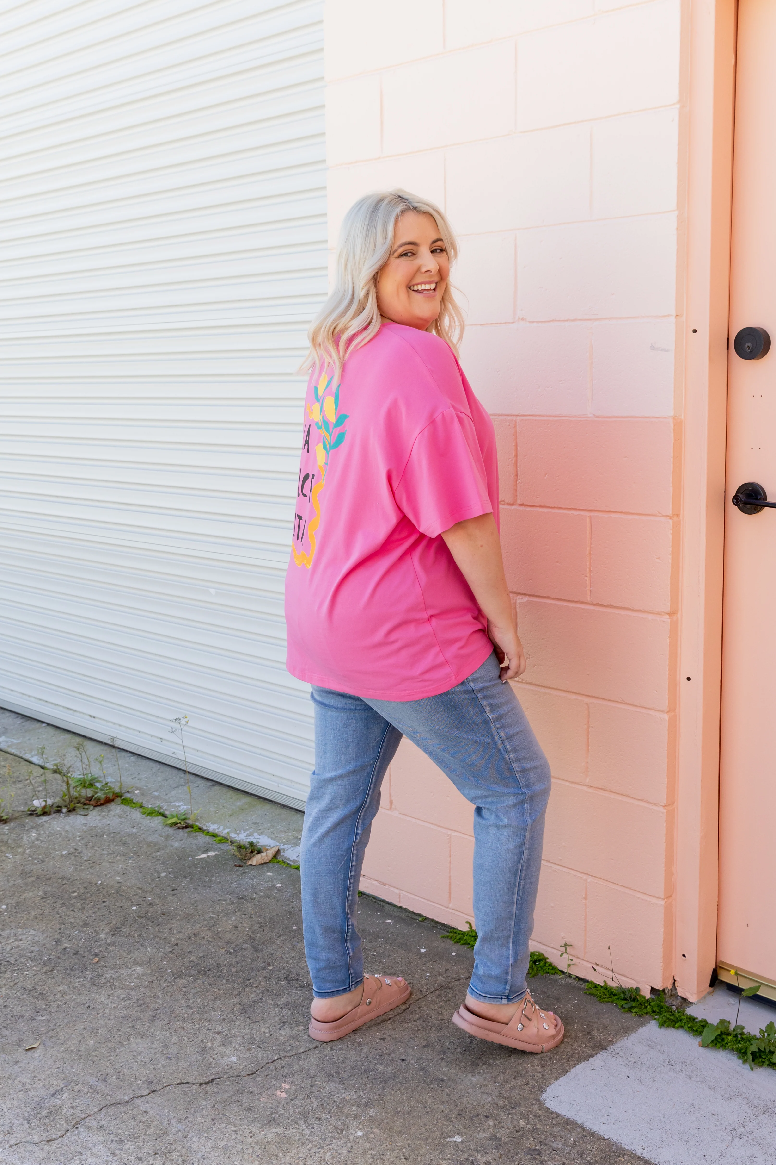 Alfie Oversized Tee In La Dolce Vita - Image 14
