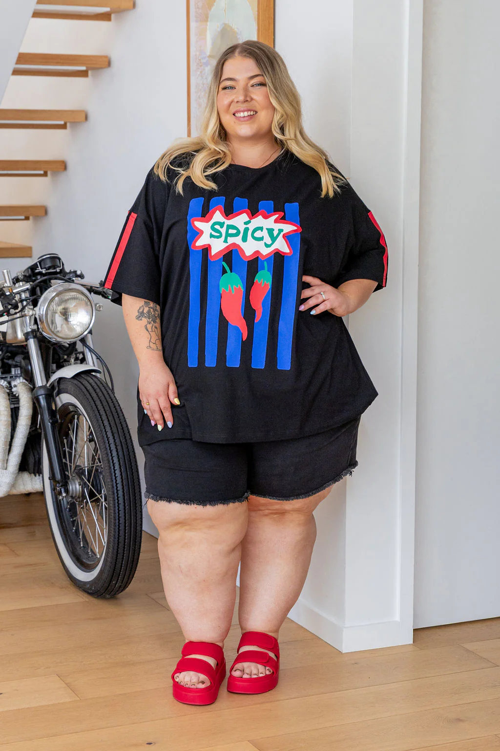 Alfie Oversized Tee in Spicy - Image 4