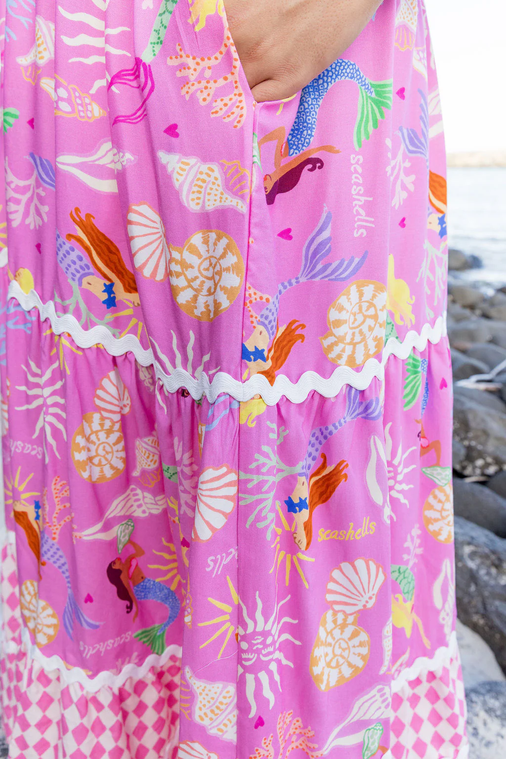 Allegra Dress in Serena/Sorrento Pink - Image 10