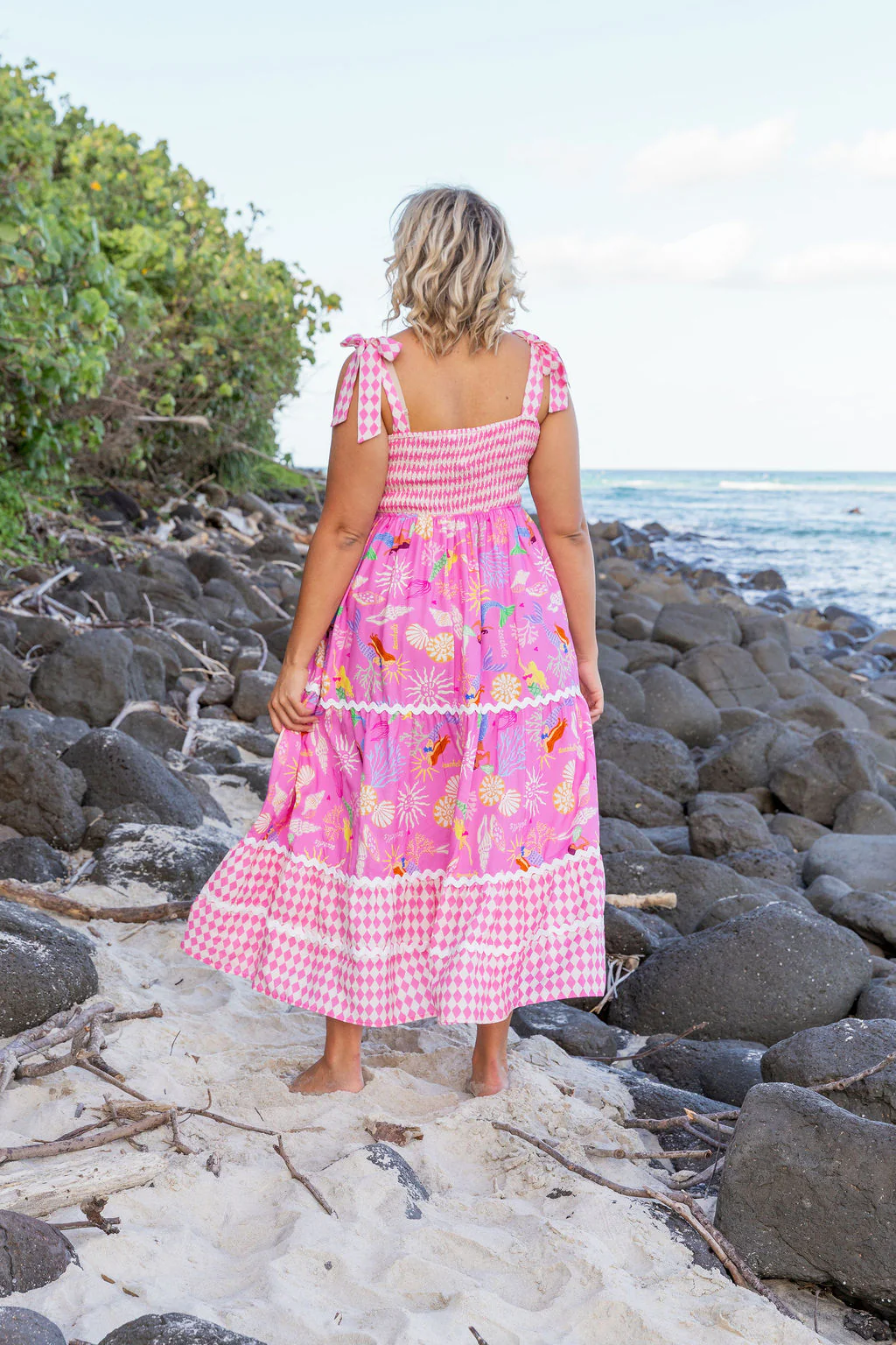 Allegra Dress in Serena/Sorrento Pink - Image 13