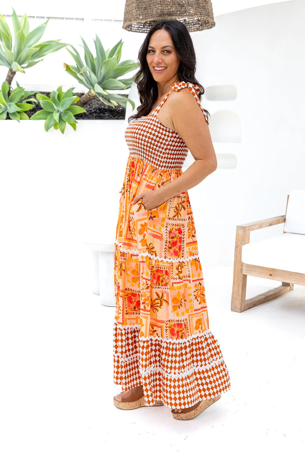 Allegra Maxi Dress in Sunkissed Mosaic - Image 15