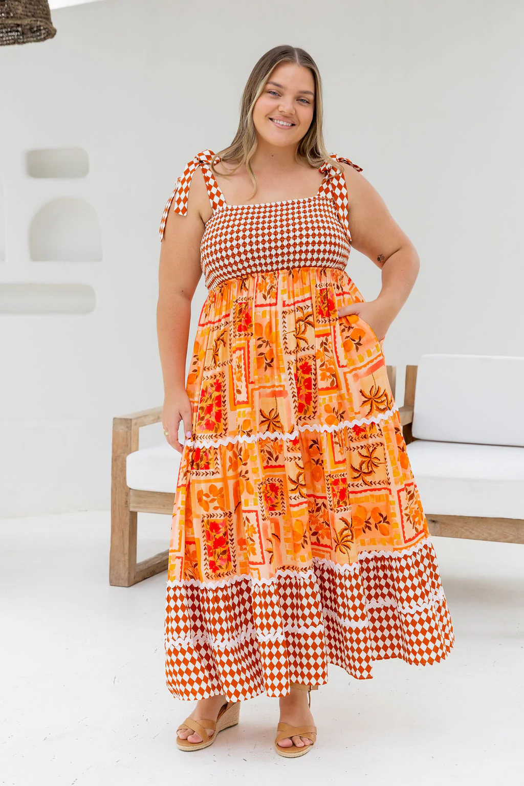 Allegra Maxi Dress in Sunkissed Mosaic - Image 16