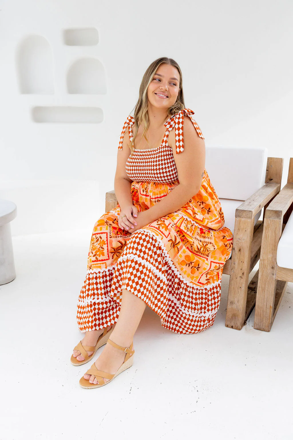 Allegra Maxi Dress in Sunkissed Mosaic - Image 3