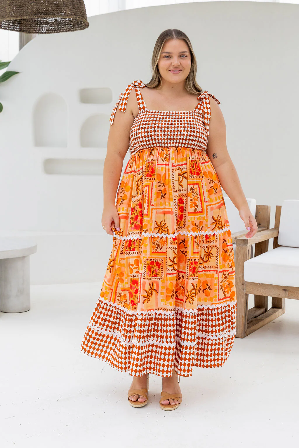 Allegra Maxi Dress in Sunkissed Mosaic - Image 4