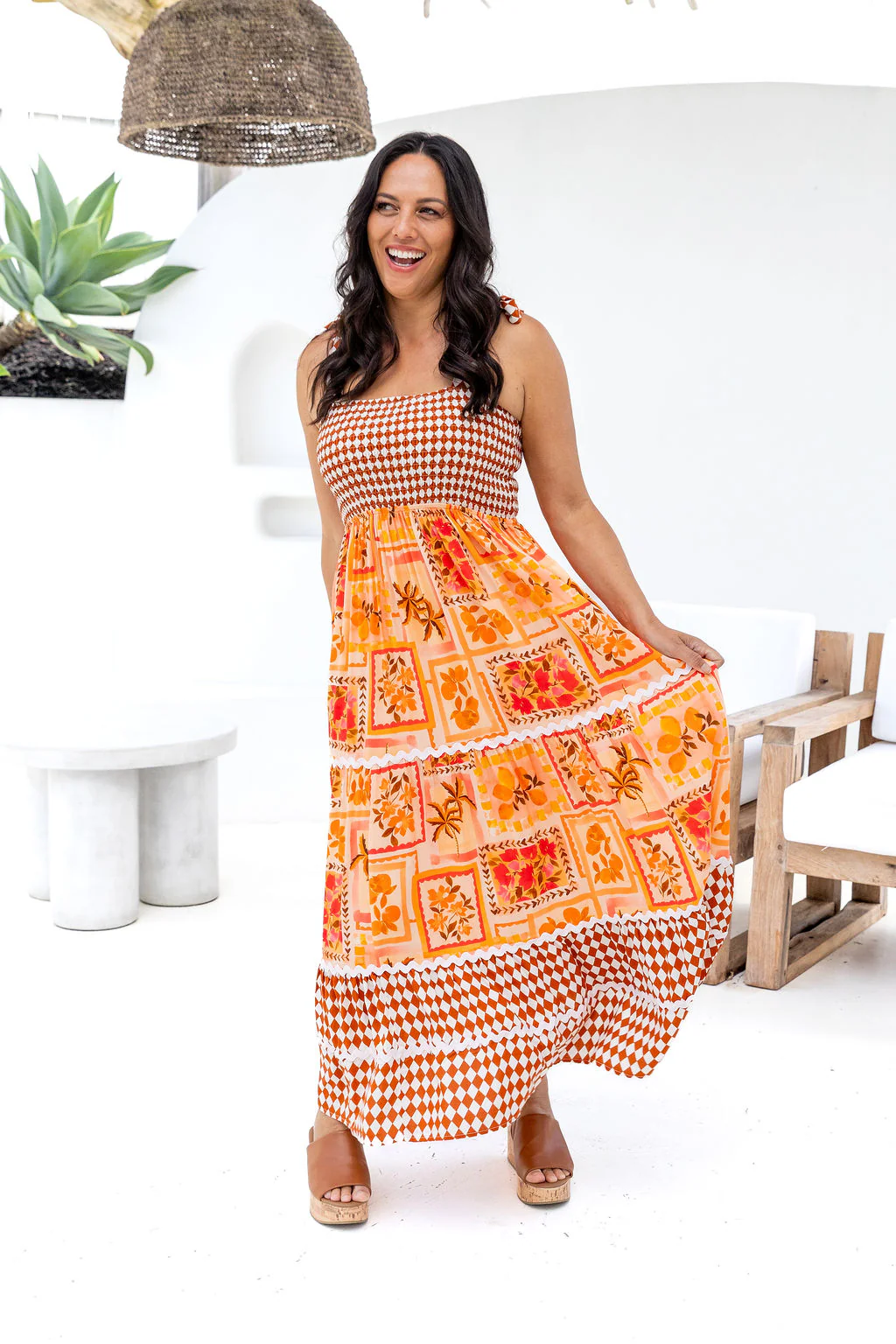 Allegra Maxi Dress in Sunkissed Mosaic - Image 5