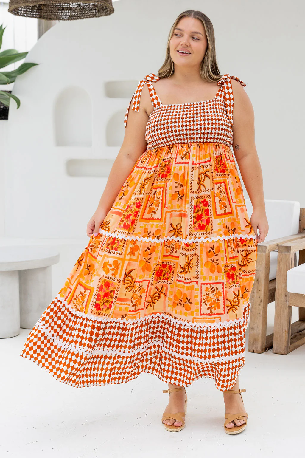 Allegra Maxi Dress in Sunkissed Mosaic - Image 6