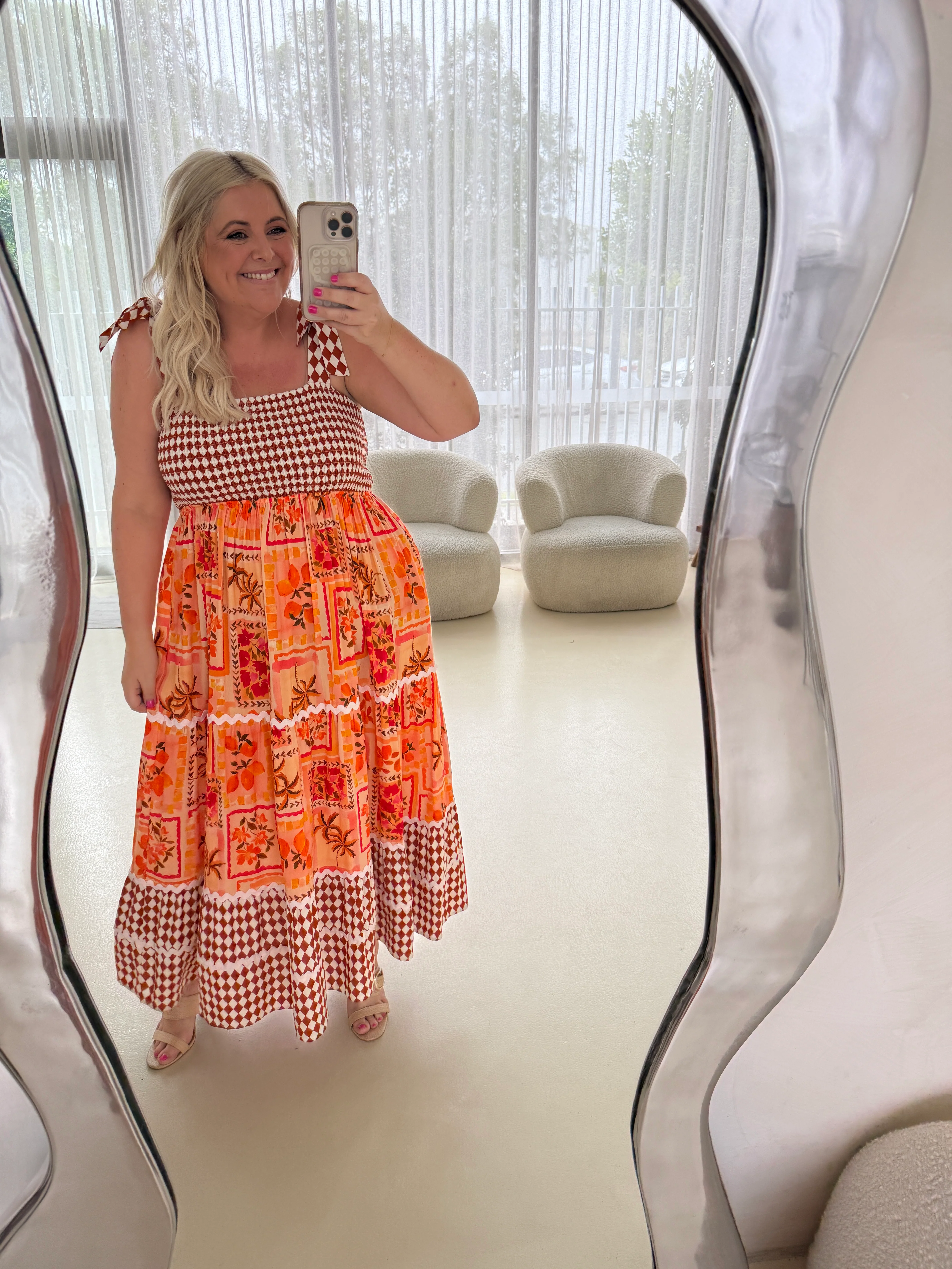 Allegra Maxi Dress in Sunkissed Mosaic - Image 7