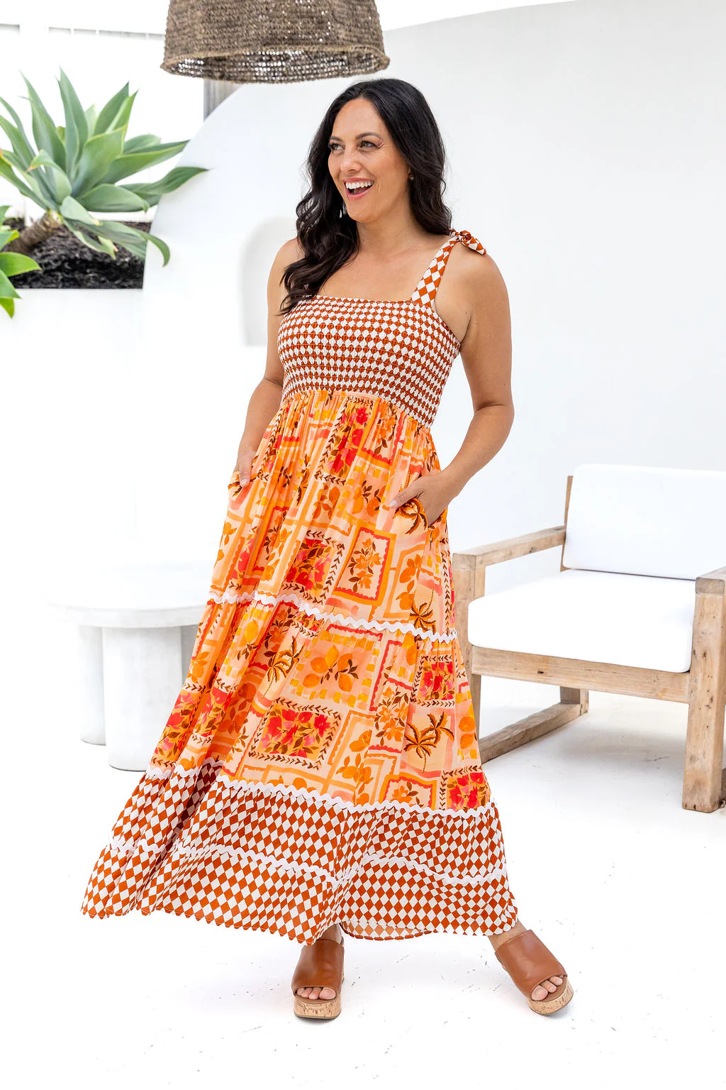 Allegra Maxi Dress in Sunkissed Mosaic - Image 8