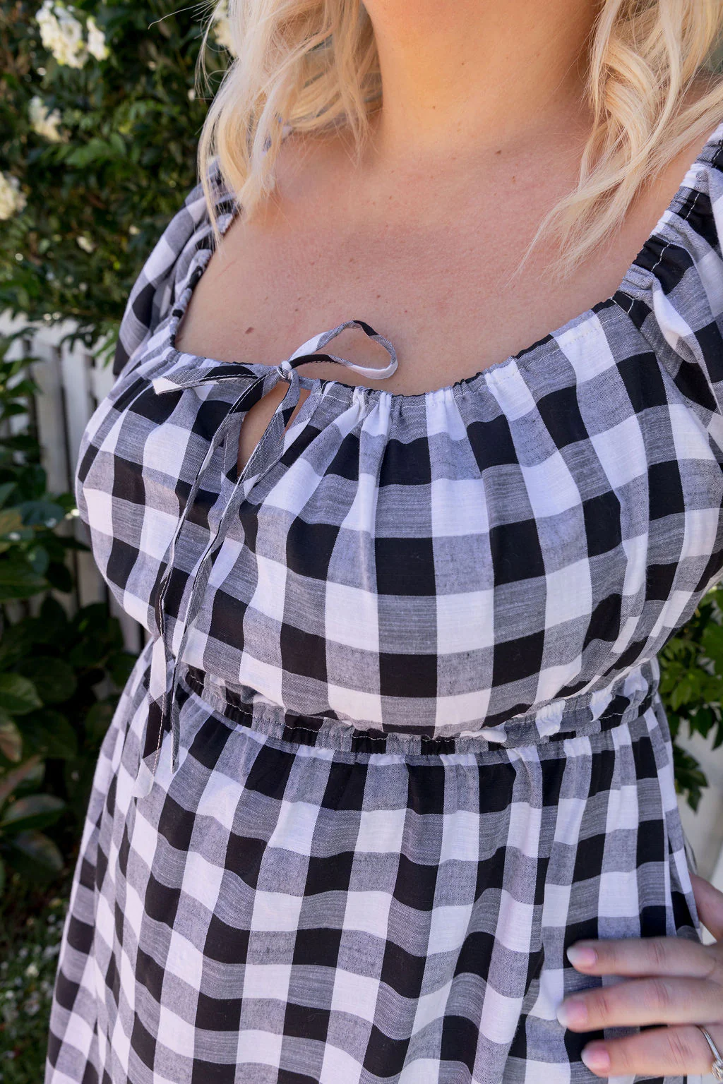 Amberly Dress in Black Gingham - Image 14
