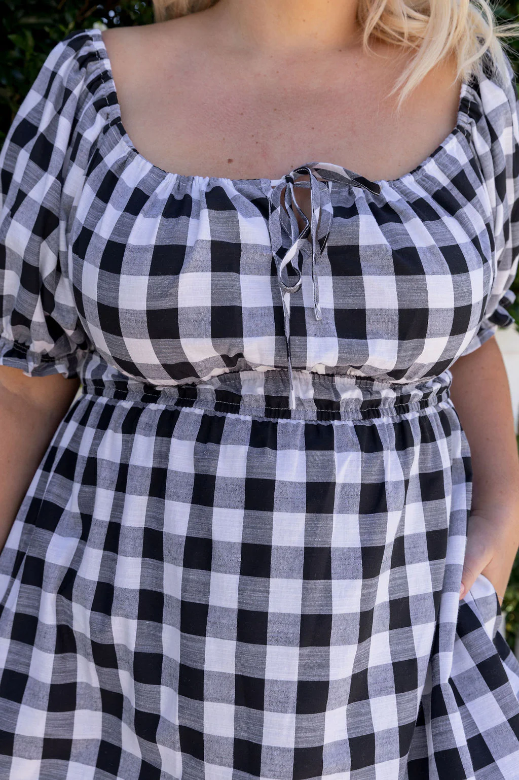 Amberly Dress in Black Gingham - Image 4