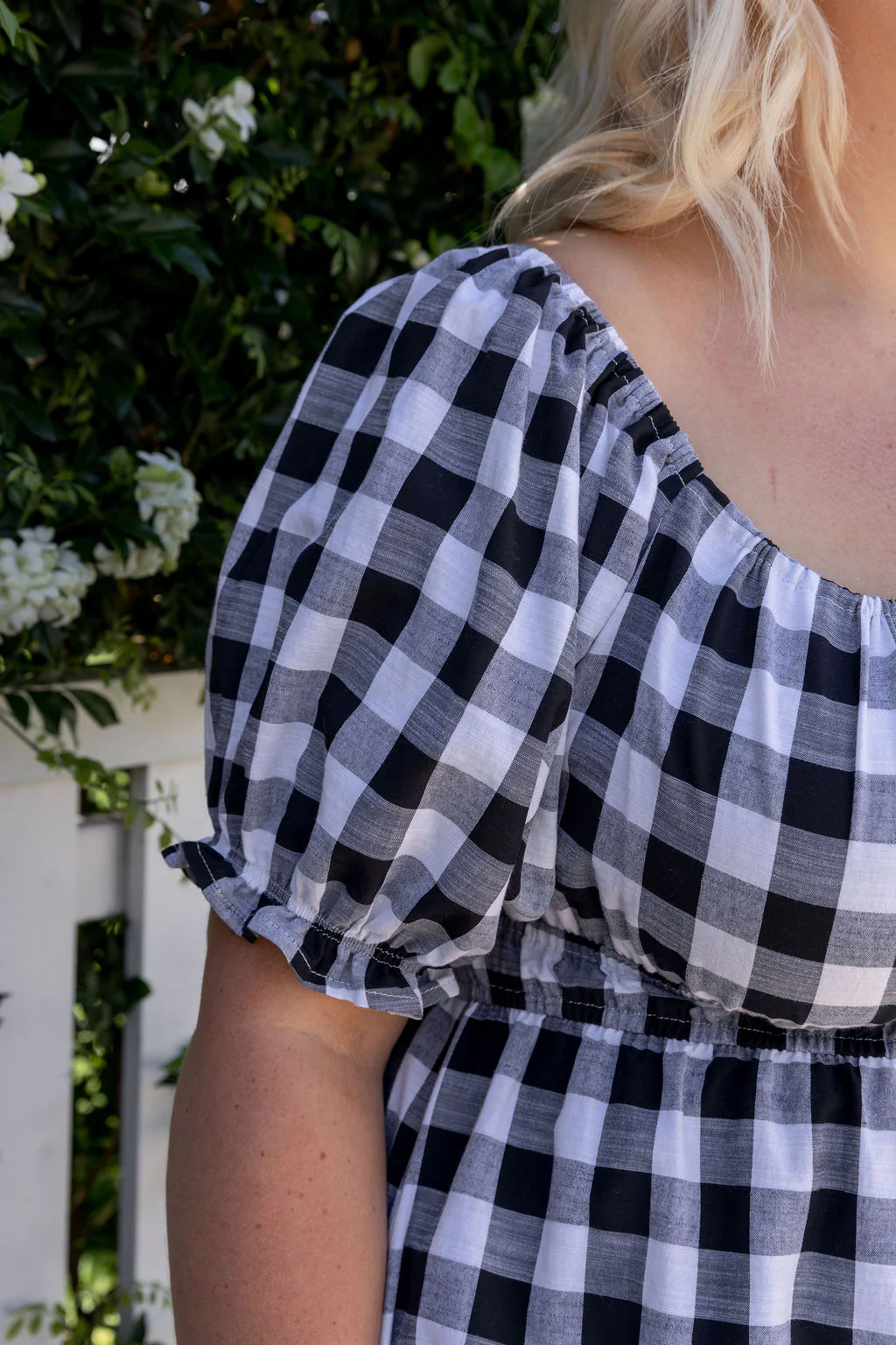 Amberly Dress in Black Gingham - Image 9