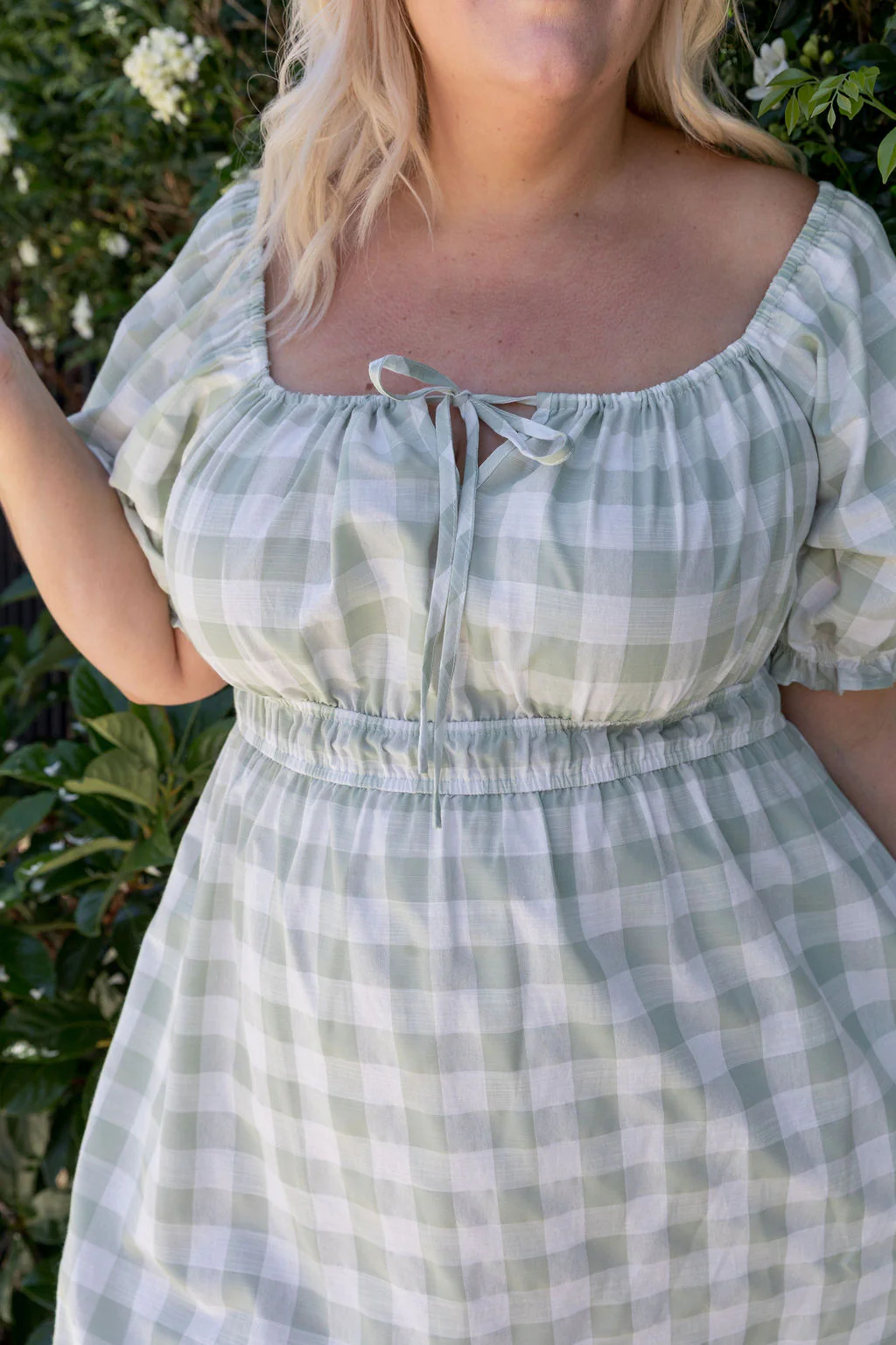 Amberly Dress in Sage Gingham - Image 4