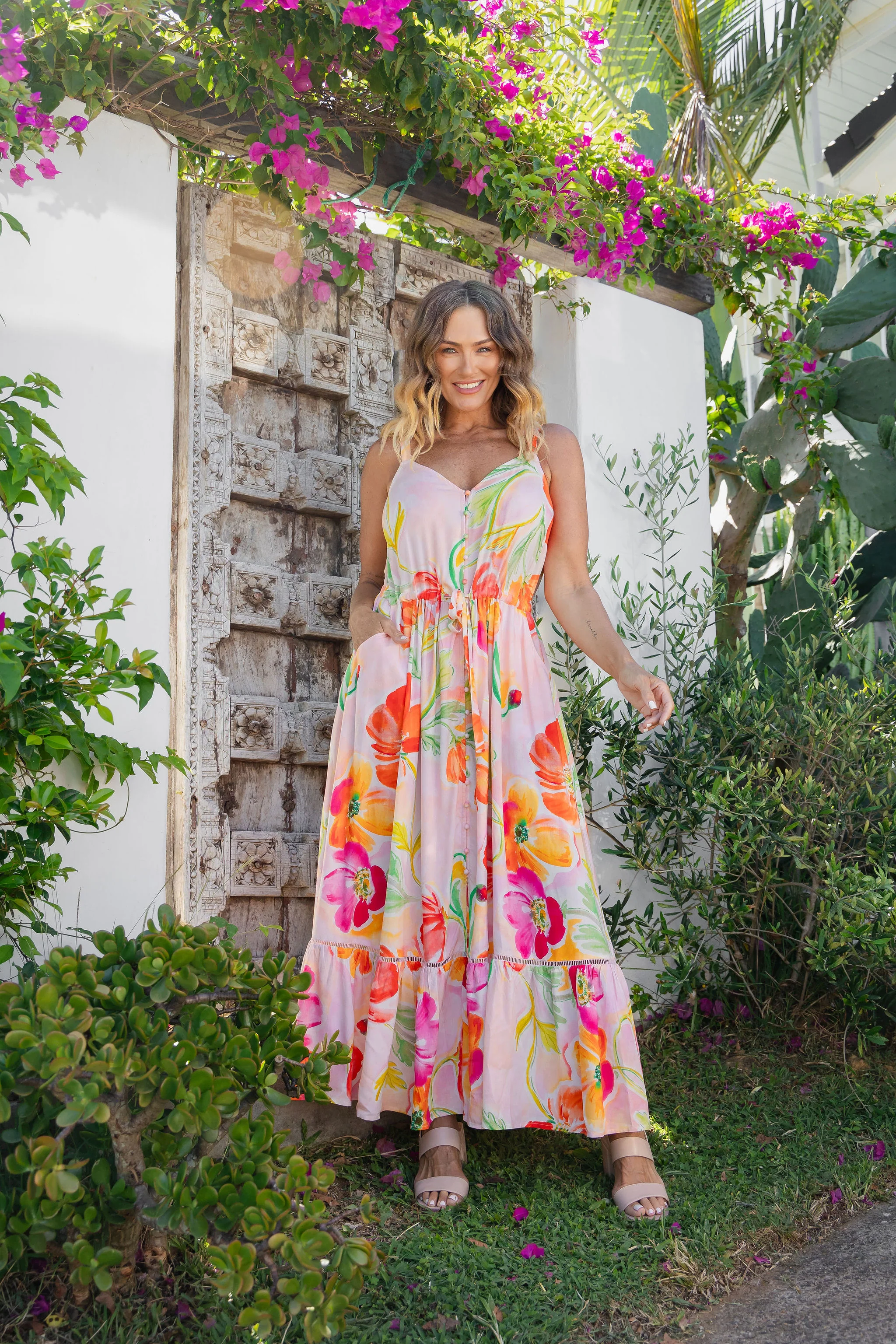 April Maxi Dress in Poppies - Image 4