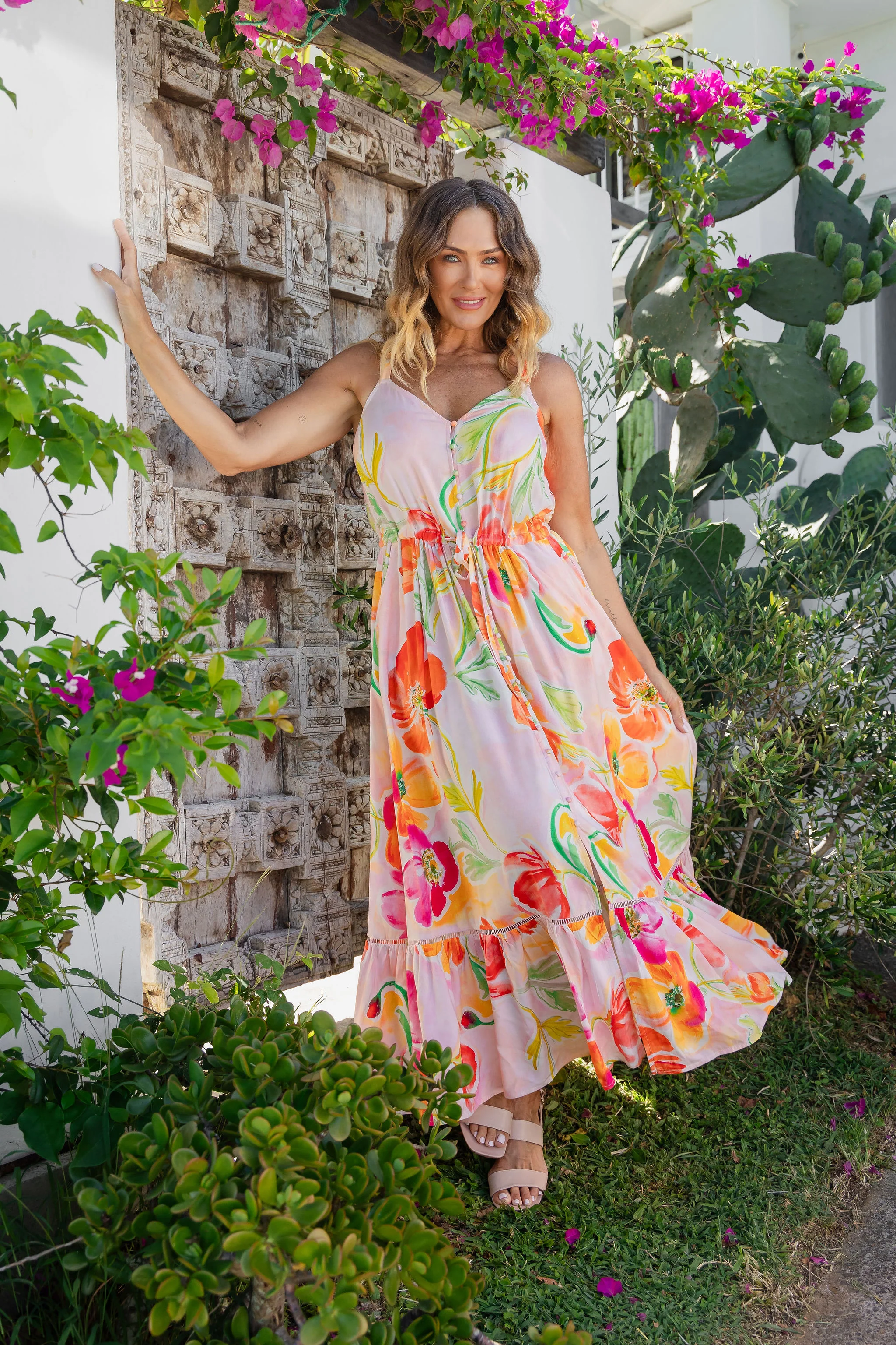 April Maxi Dress in Poppies - Image 6