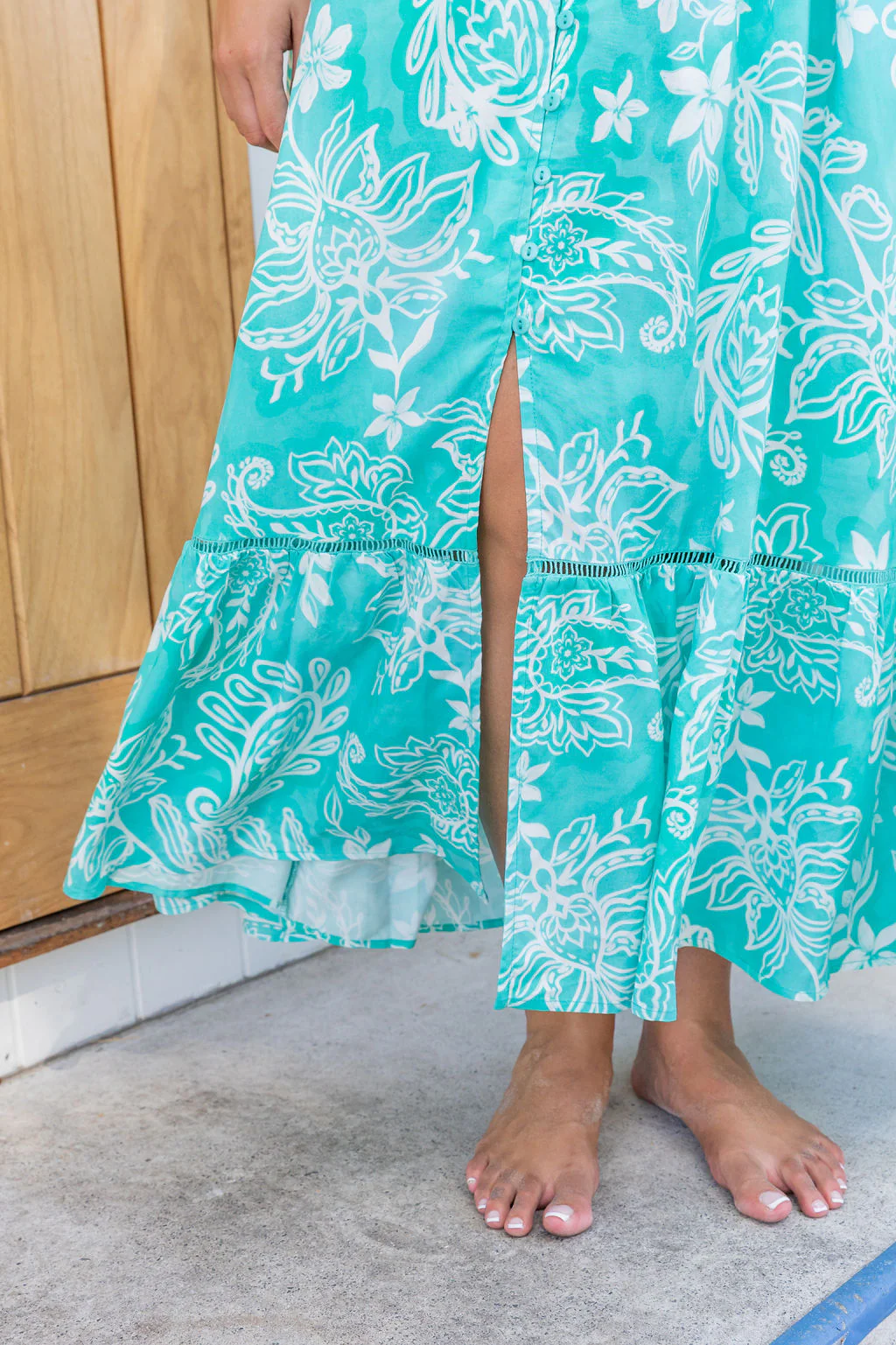 April Maxi Dress in Turquoise Paisley - Image 14