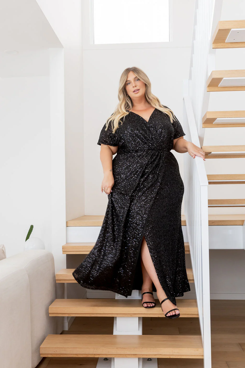 Arabella Sequin Maxi Dress in Black - Image 15
