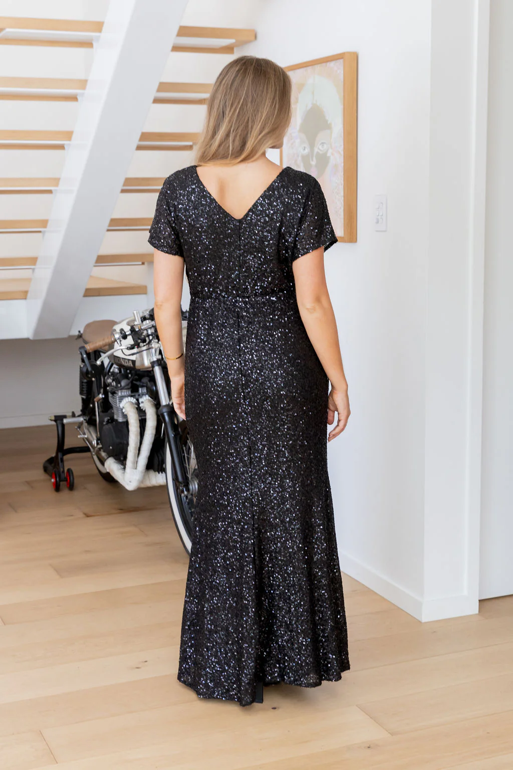 Arabella Sequin Maxi Dress in Black - Image 20