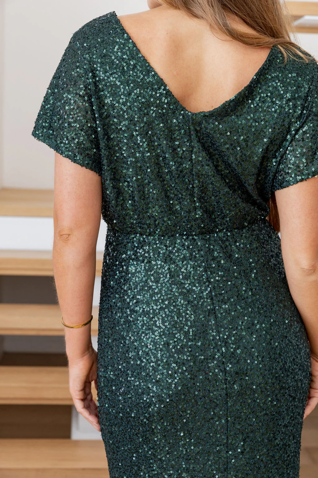 Arabella Sequin Maxi Dress in Emerald - Image 34