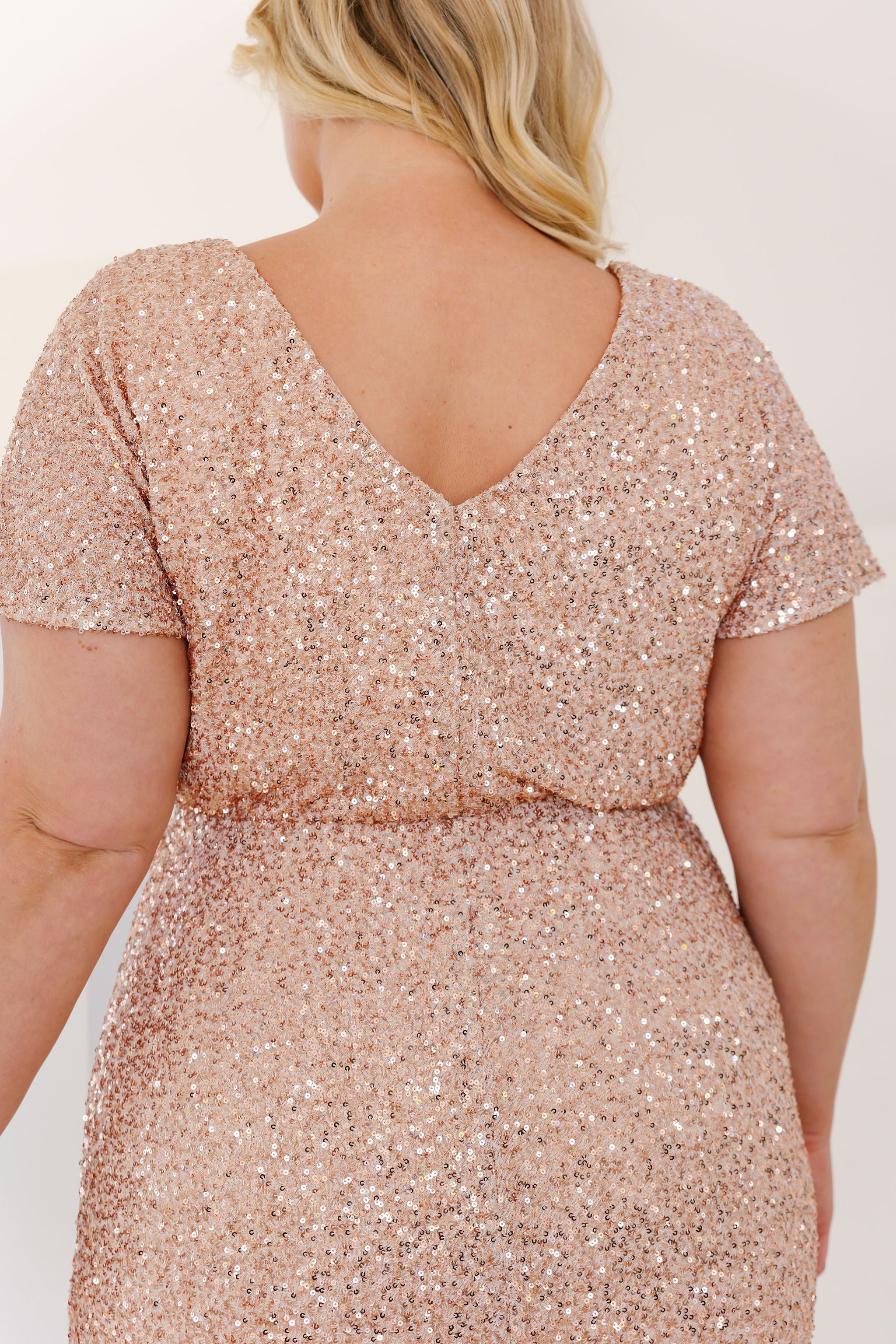 Arabella Sequin Maxi Dress in Light Bronze - Image 25