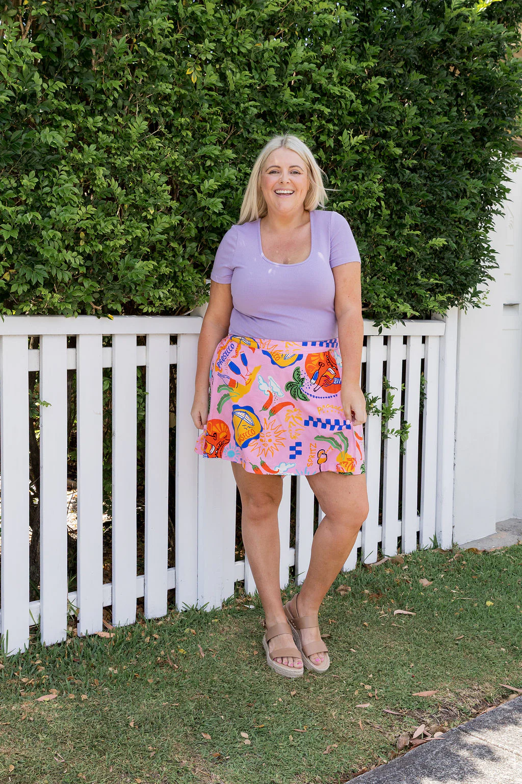 Billi Rib Tee in Lavender - Image 3